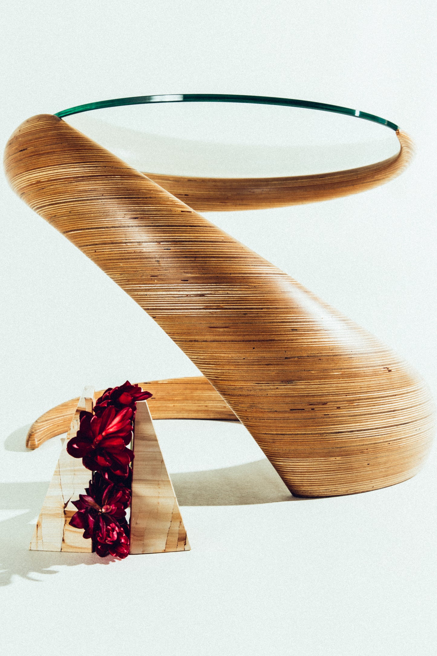 The Spiral Table by Rock Cross • Handmade in Hawaii 1987