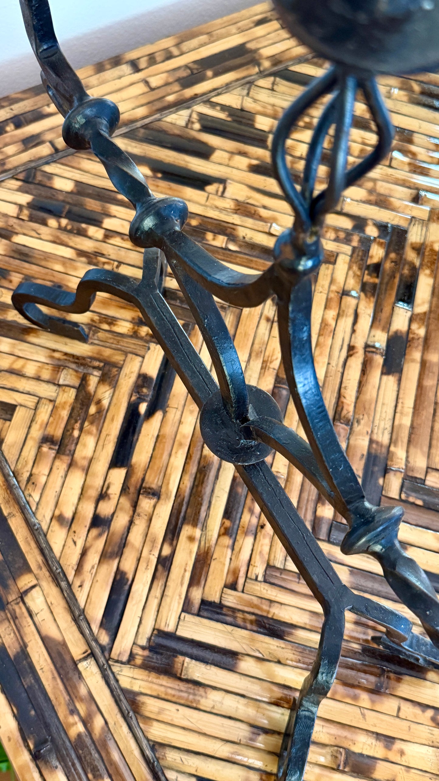 Spanish Gothic Hand-Forged Iron Candelabra