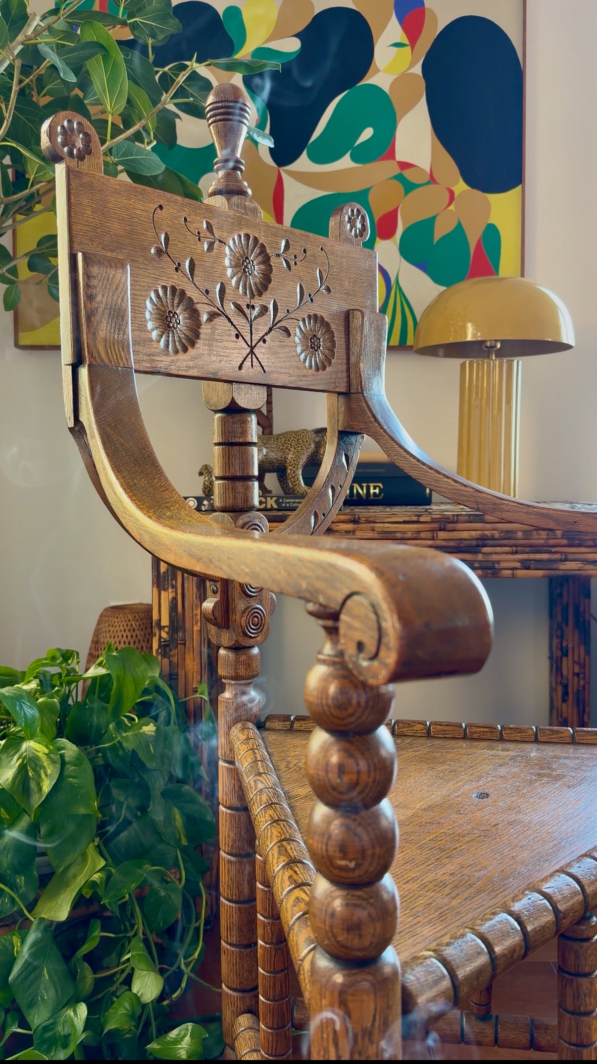 Antique Swedish Munkstol Monk Chair