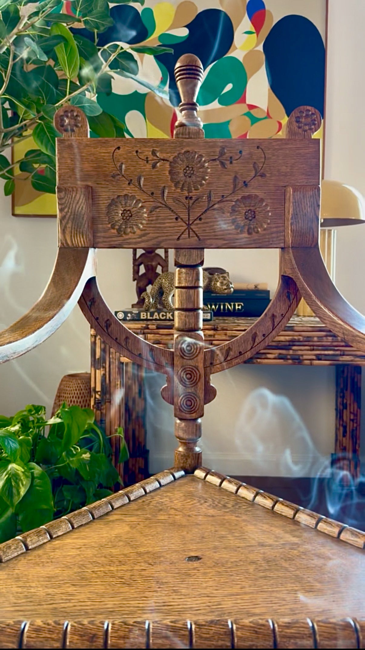 Antique Swedish Munkstol Monk Chair
