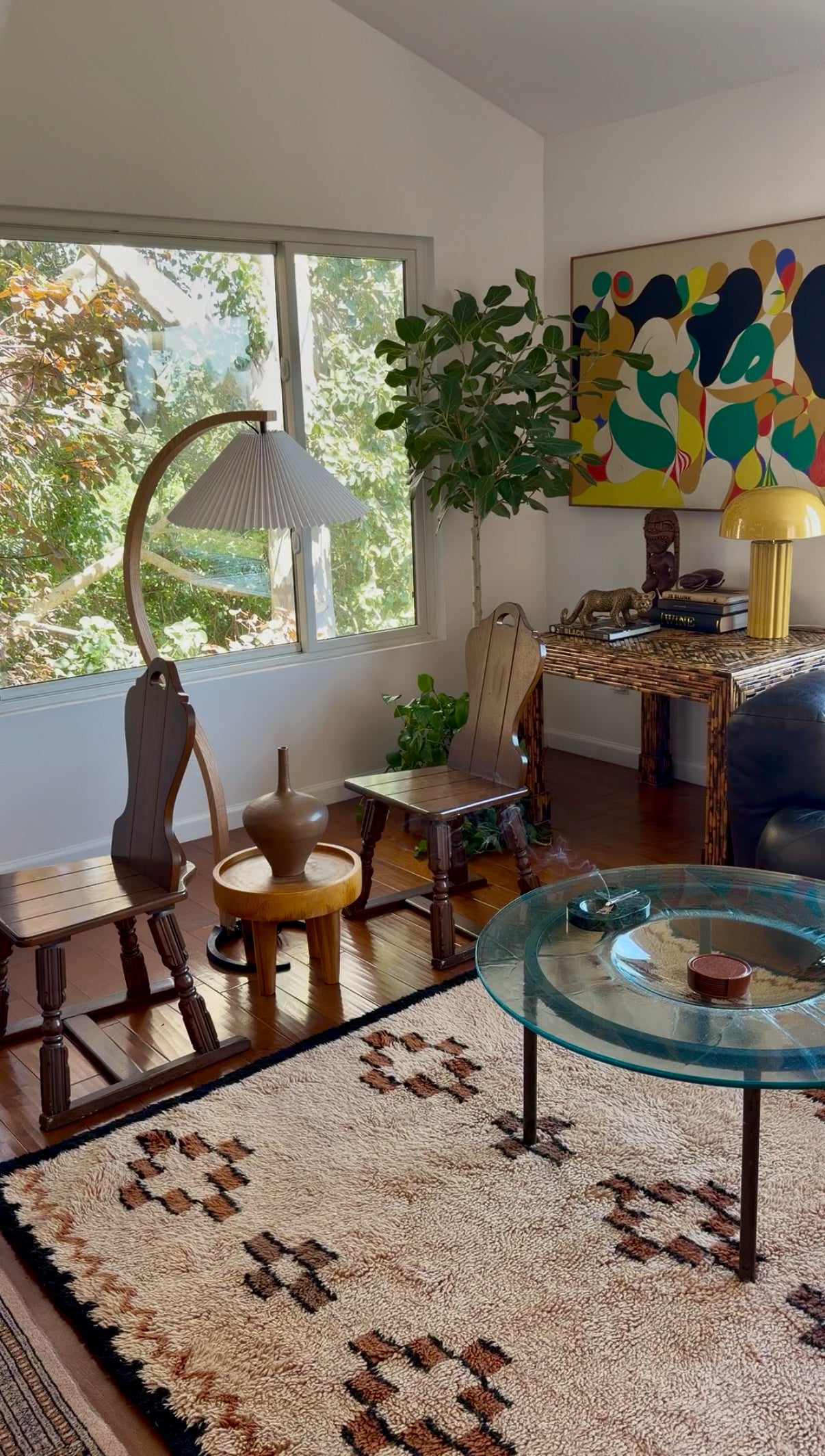 Alpine Brettstuhl side chair in wood, mid-20th century