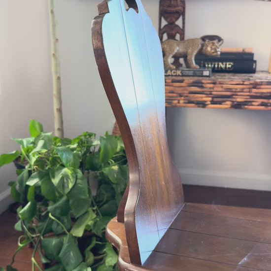 Video of the turned and fluted legs on a Tyrolean Brettstuhl chair