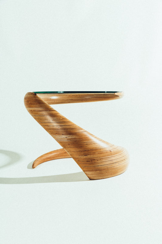 The Spiral Table⁠ by Rock Cross • Handmade in Hawaii 1987
