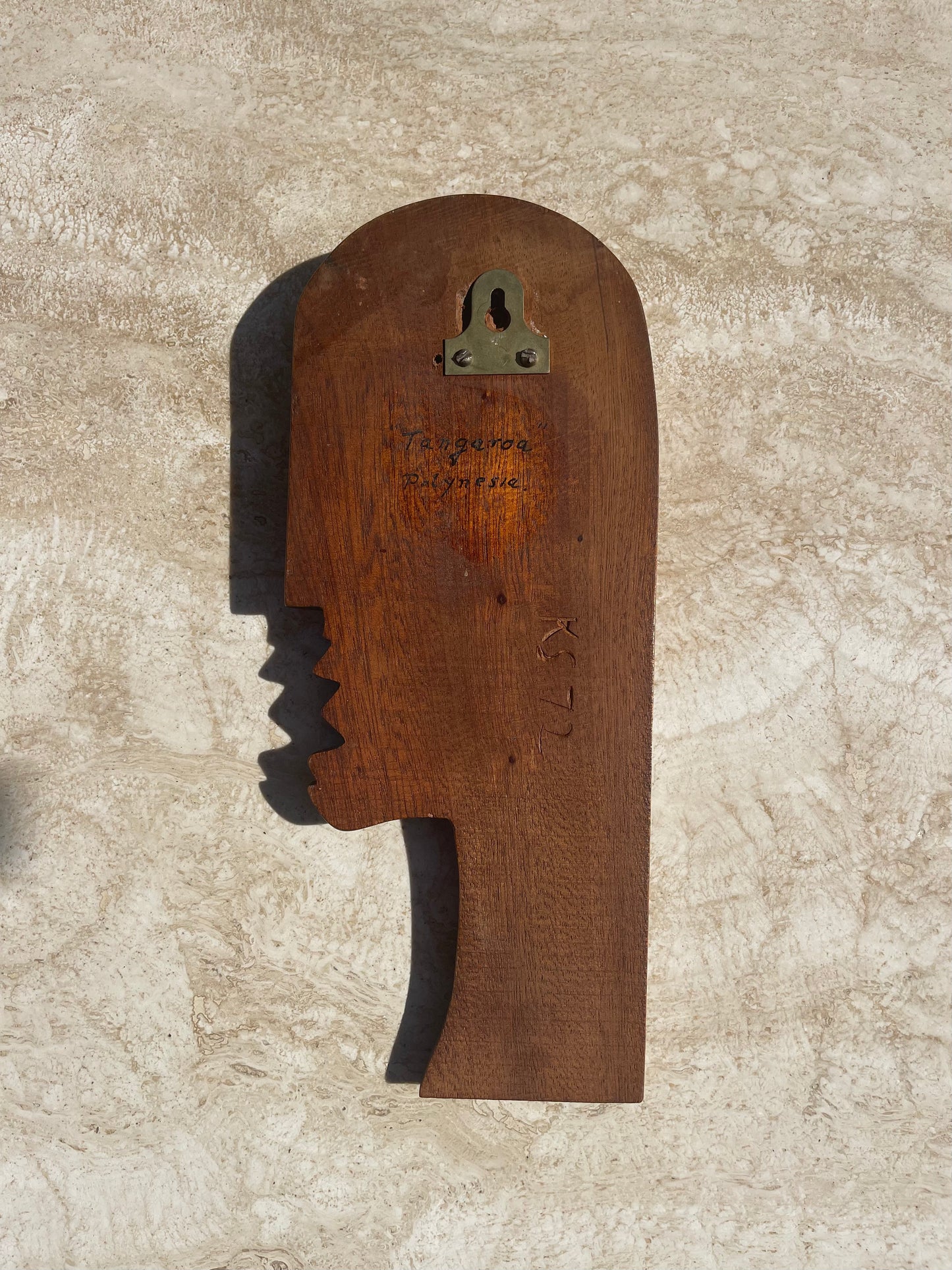 Vintage Polynesian Tangaroa Mask 1972 • includes wall mount