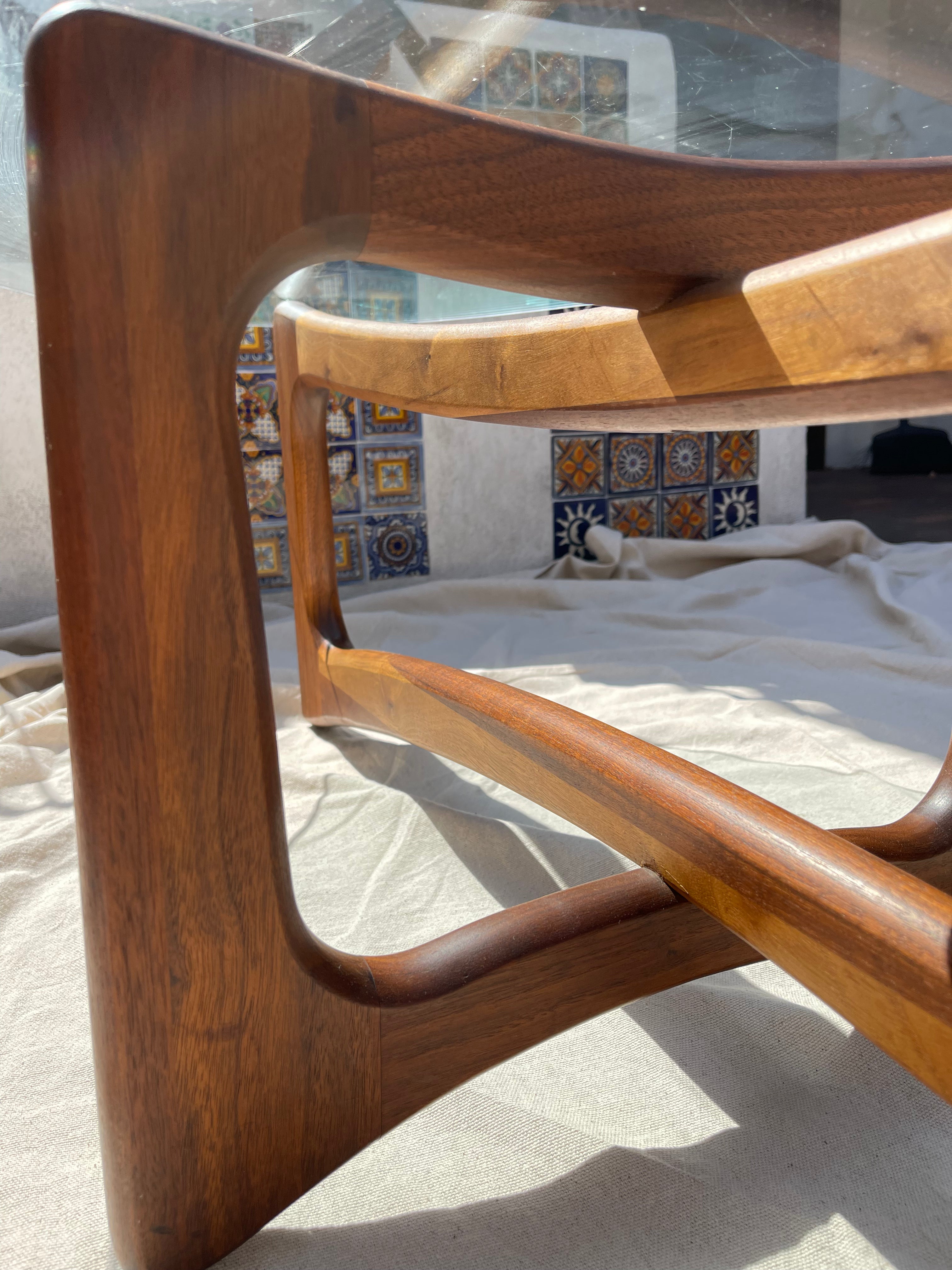 Adrian Pearsall Walnut Ribbon Coffee Table for Craft Associates, 1960s