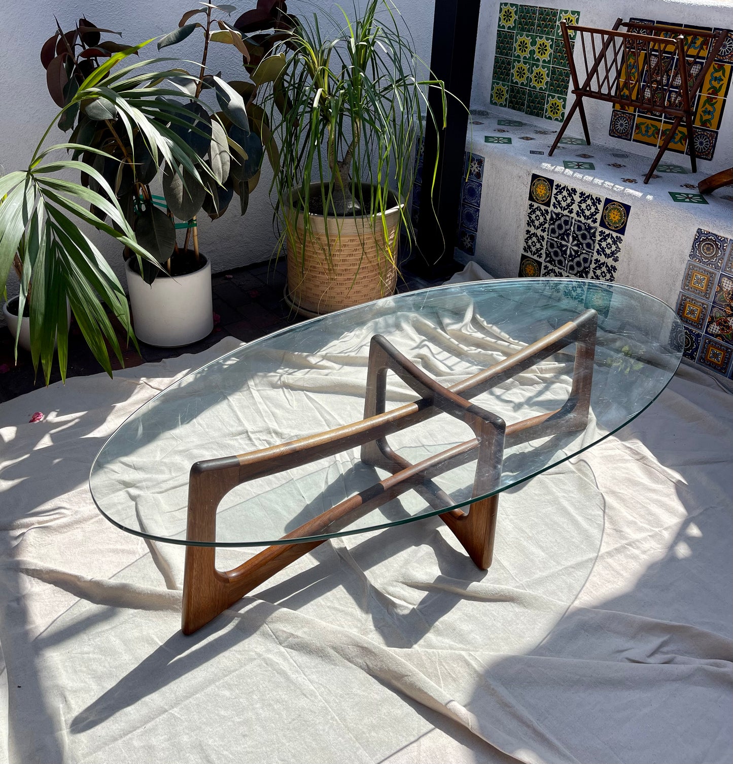 Adrian Pearsall Walnut Ribbon Coffee Table for Craft Associates, 1960s