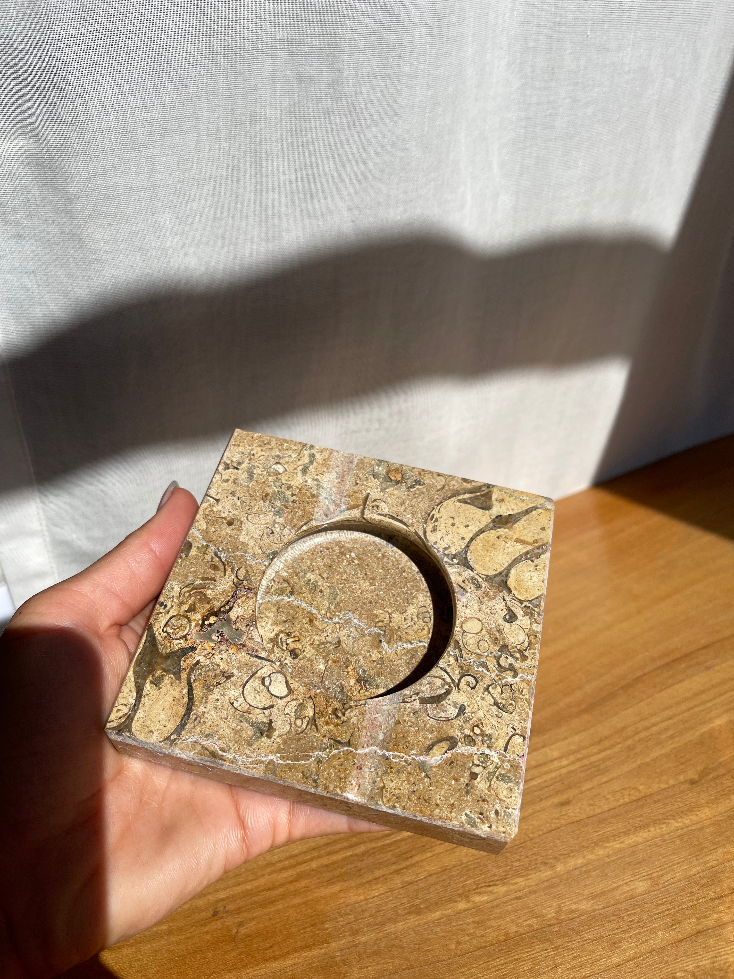 Sand Marble Ashtray • Vintage