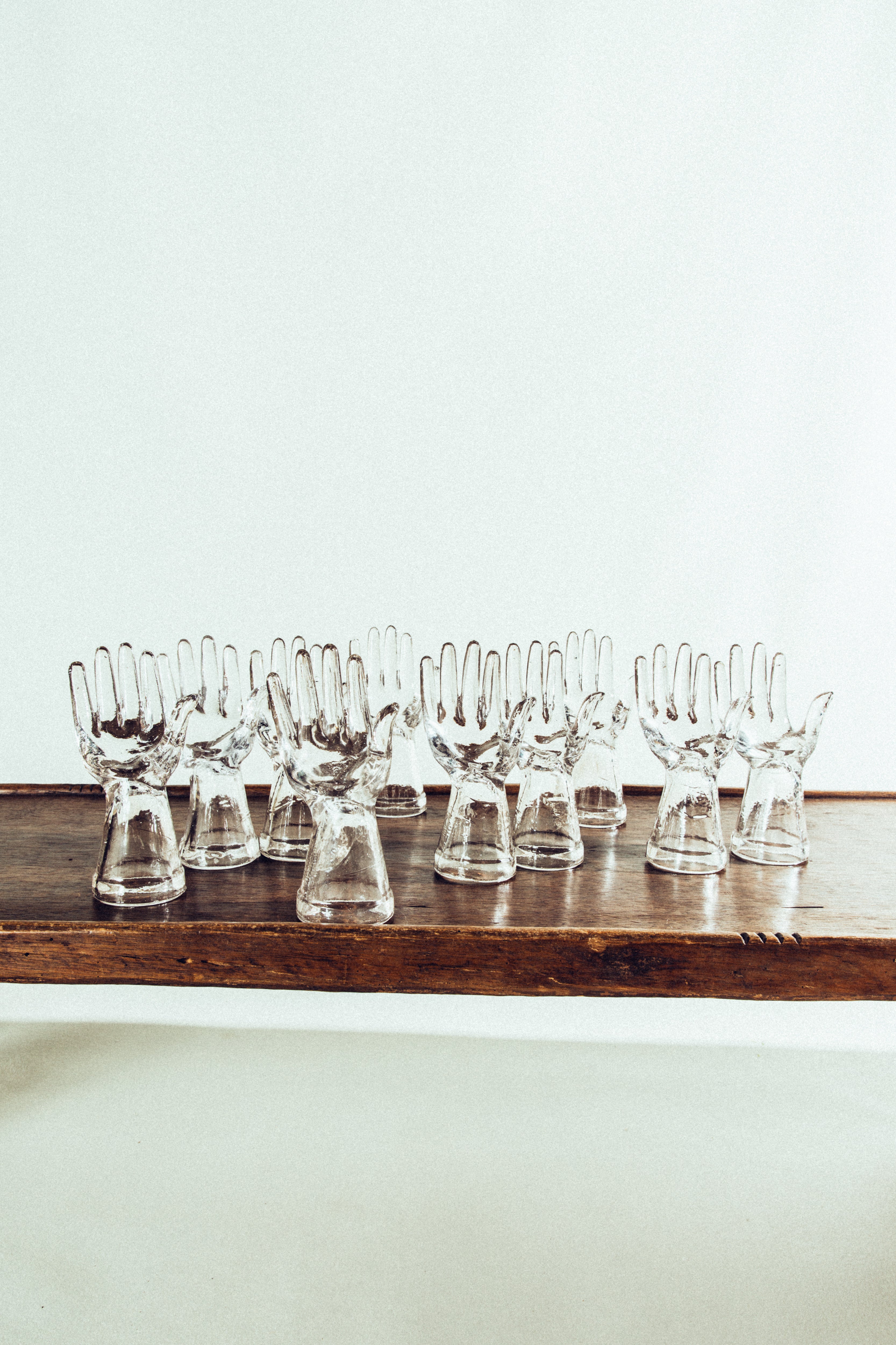 Glass Hand Sculptures⁠ • 2 Remaining • Vintage