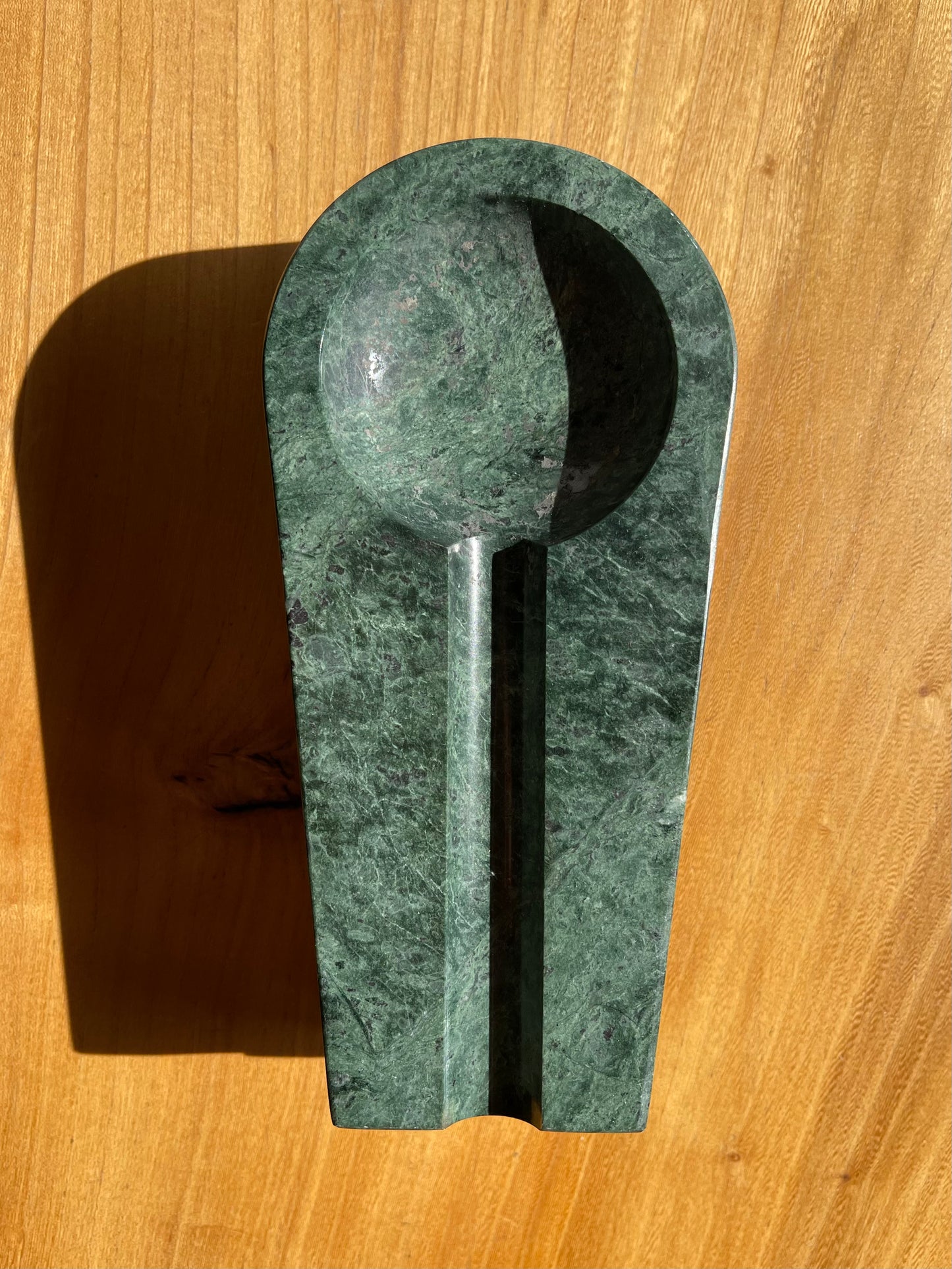 Large Green Marble Ashtray • Vintage