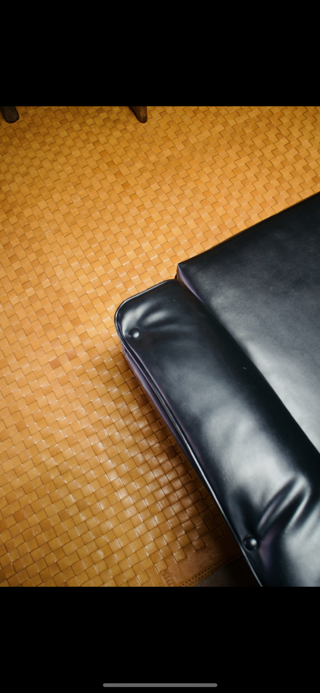 Mid Century Custom Built Black Sofa & Lounge Chair Set