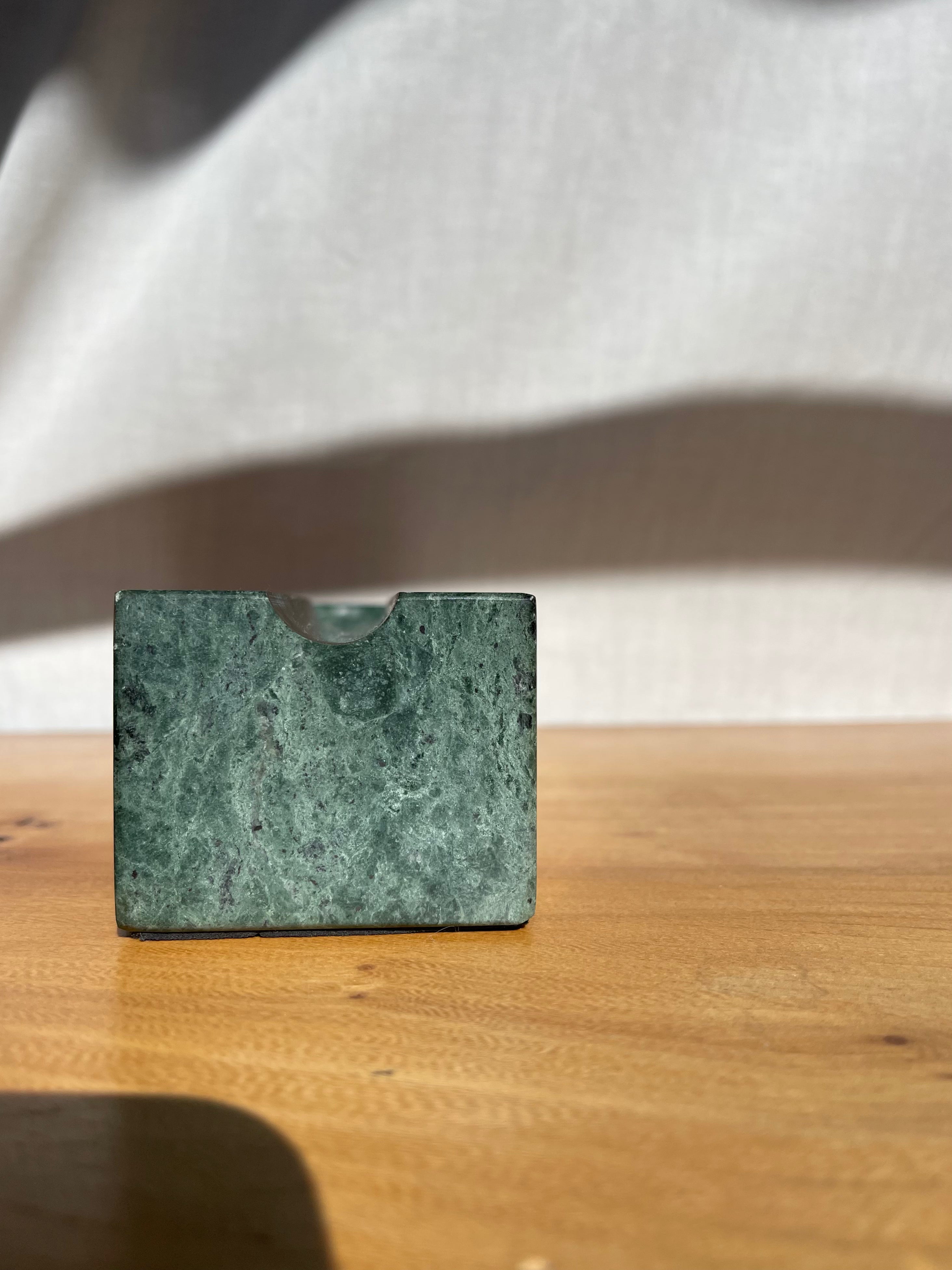 Large Green Marble Ashtray • Vintage