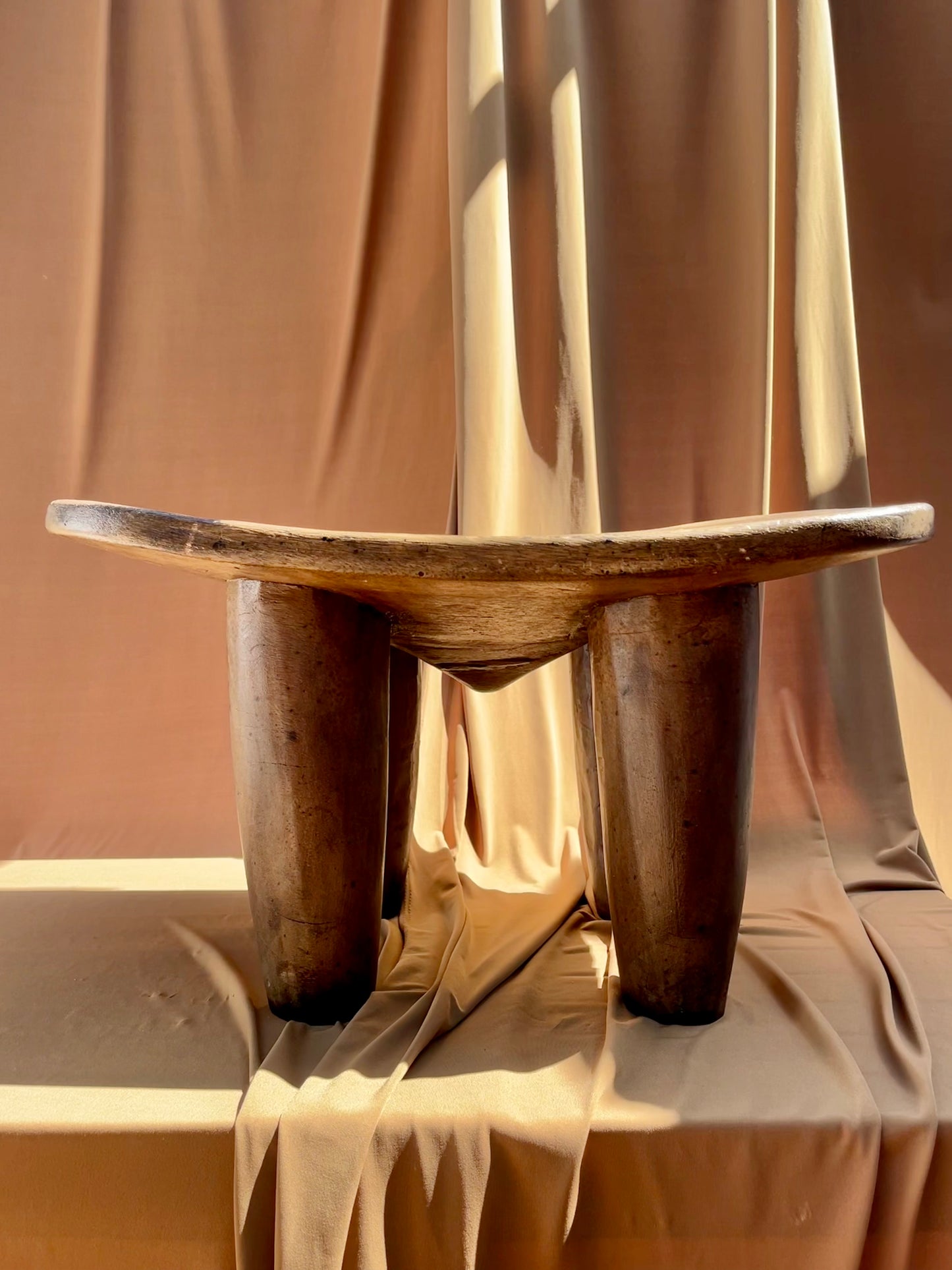Medium to Large Vintage Senufo Stool/End Table from the Ivory Coast • 06