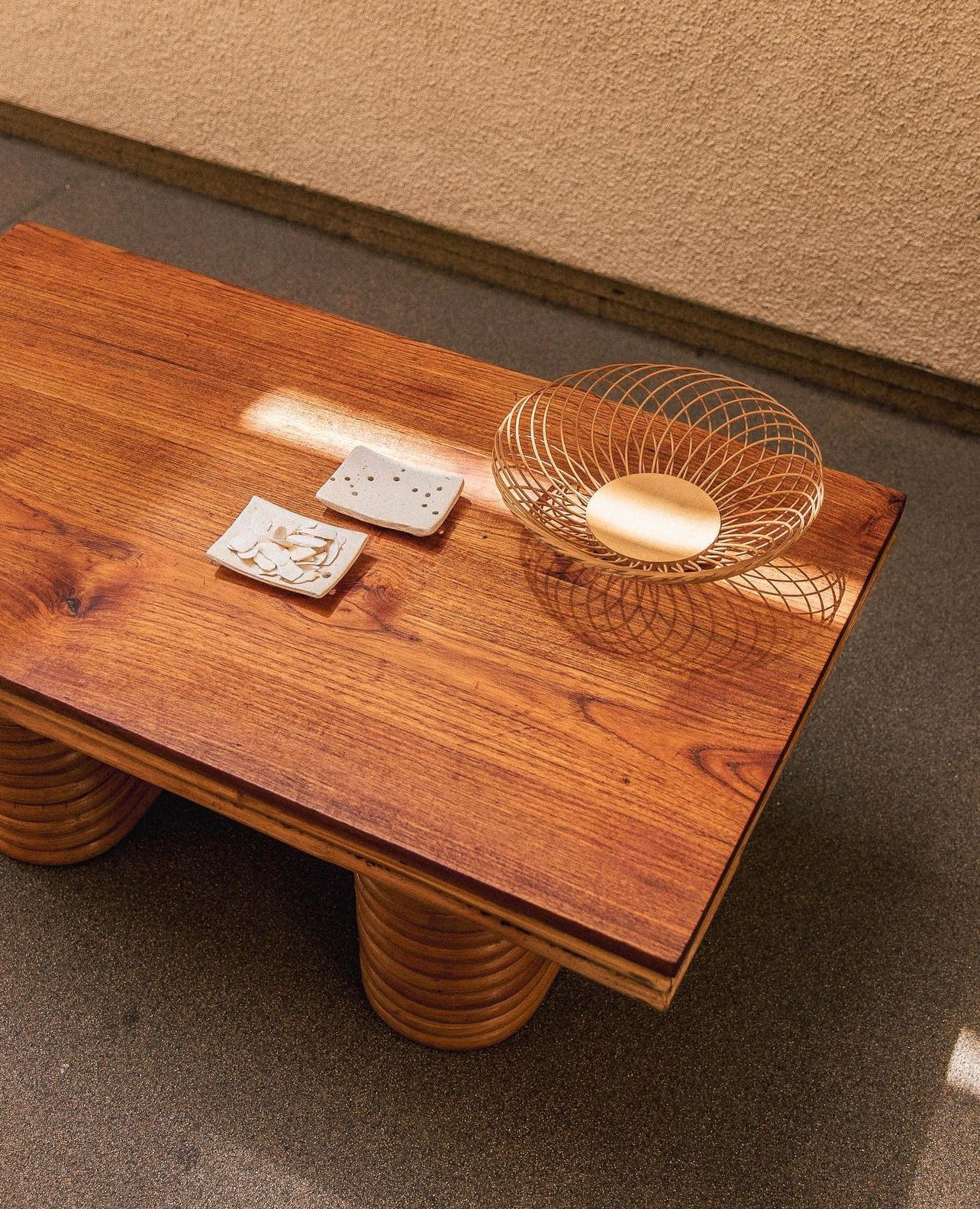 Vintage Handwoven Cane Bowl