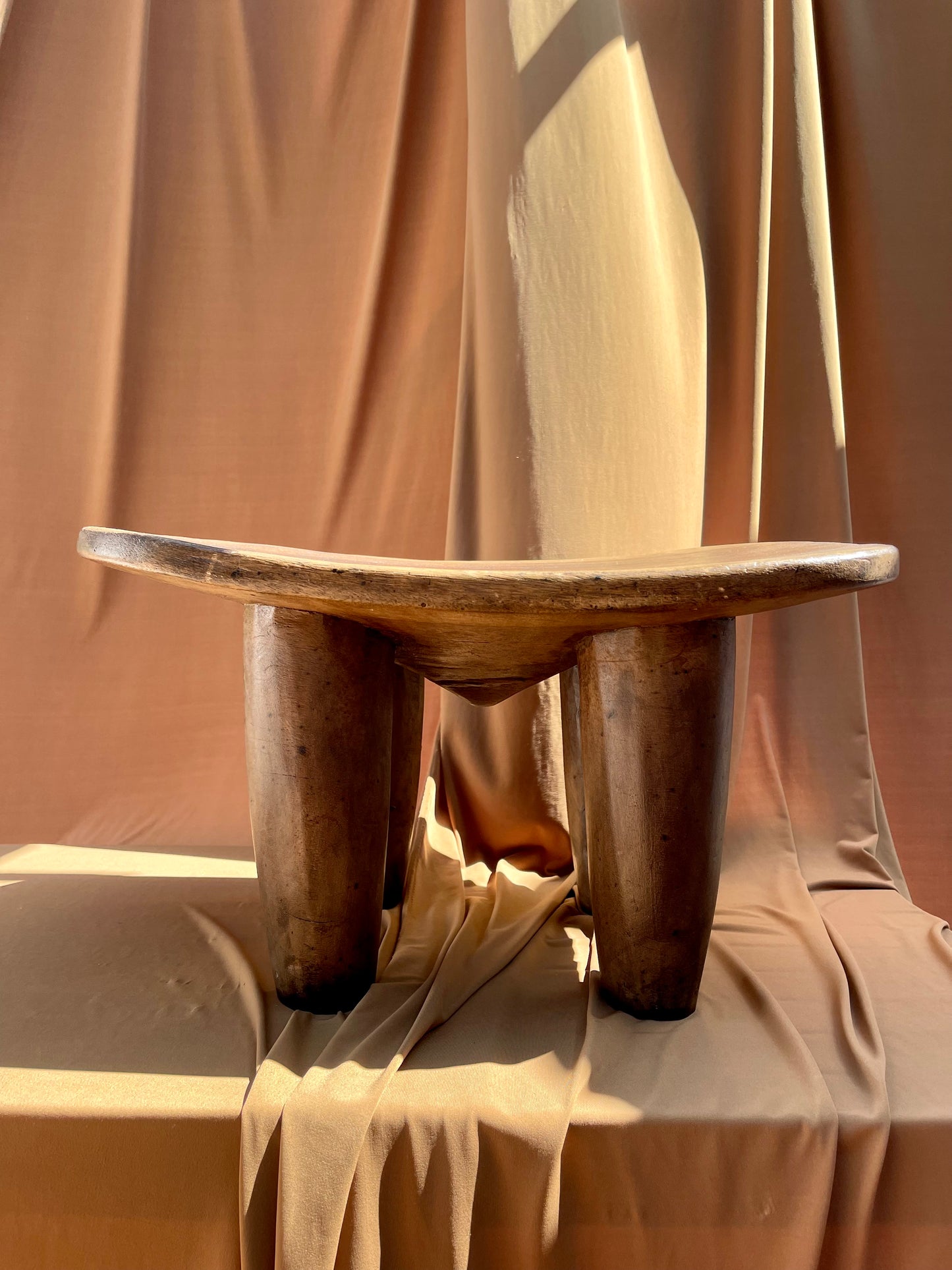 Medium to Large Vintage Senufo Stool/End Table from the Ivory Coast • 06