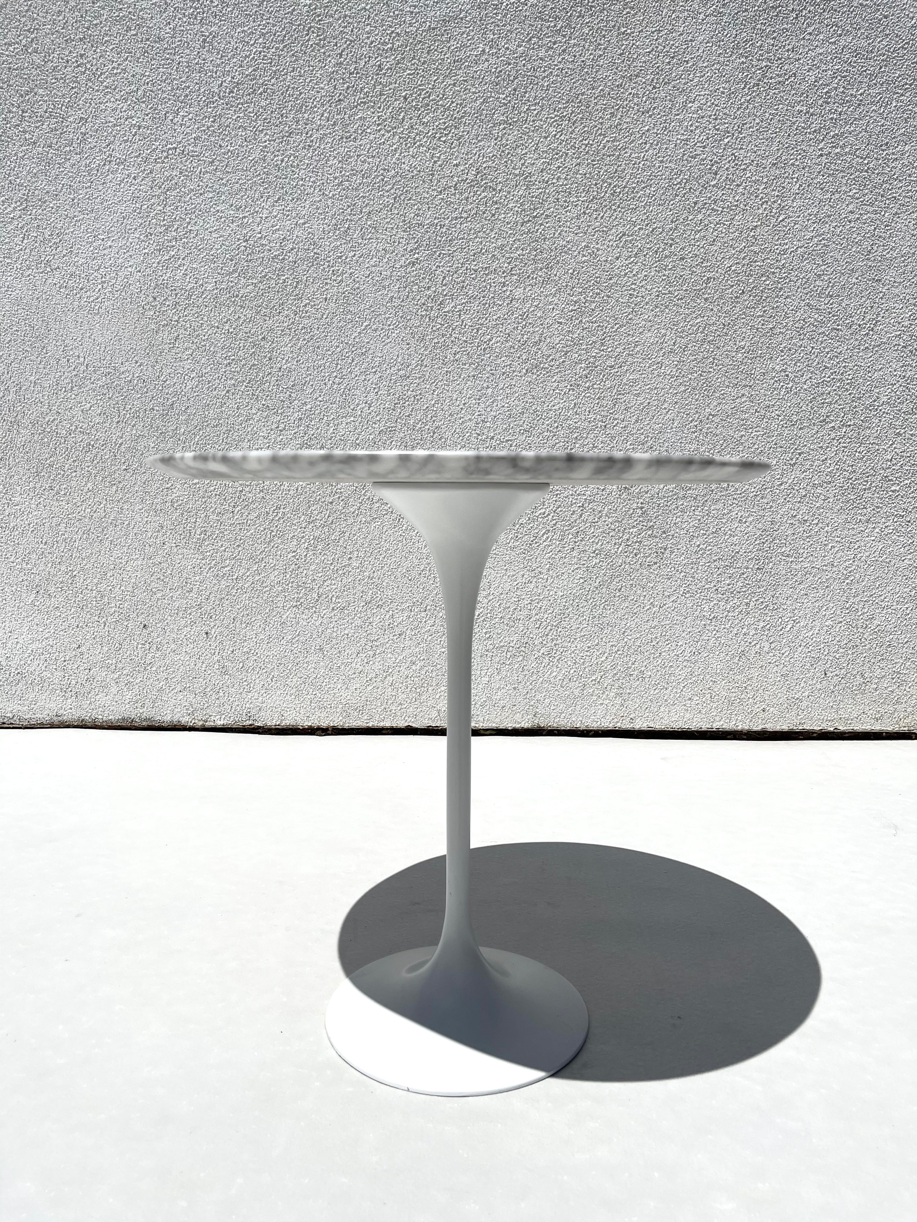 Marble Tulip End Table