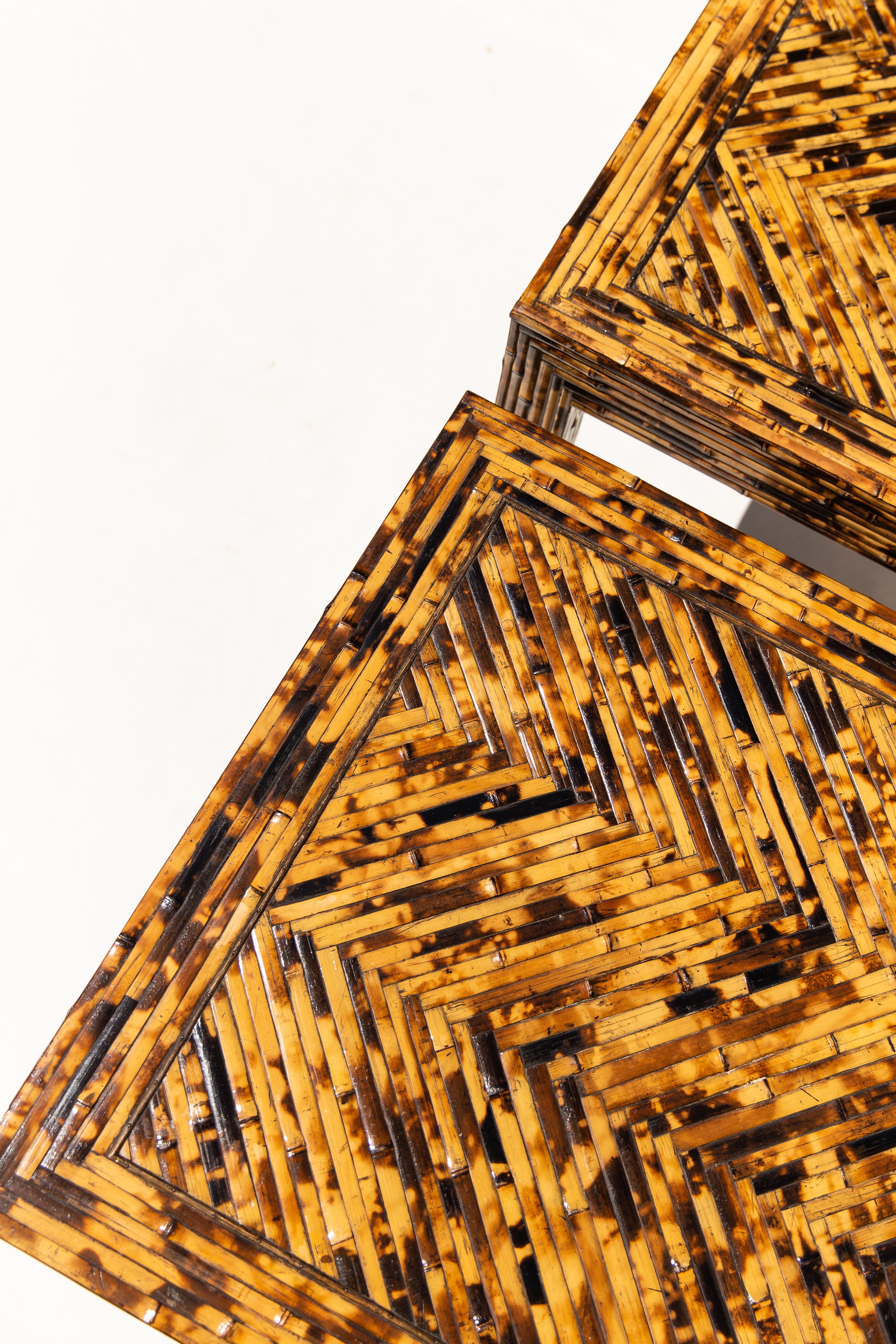 Harrison-Van Horn Split & Burnt Bamboo Vintage Designer Table⁠⁠ c.1976