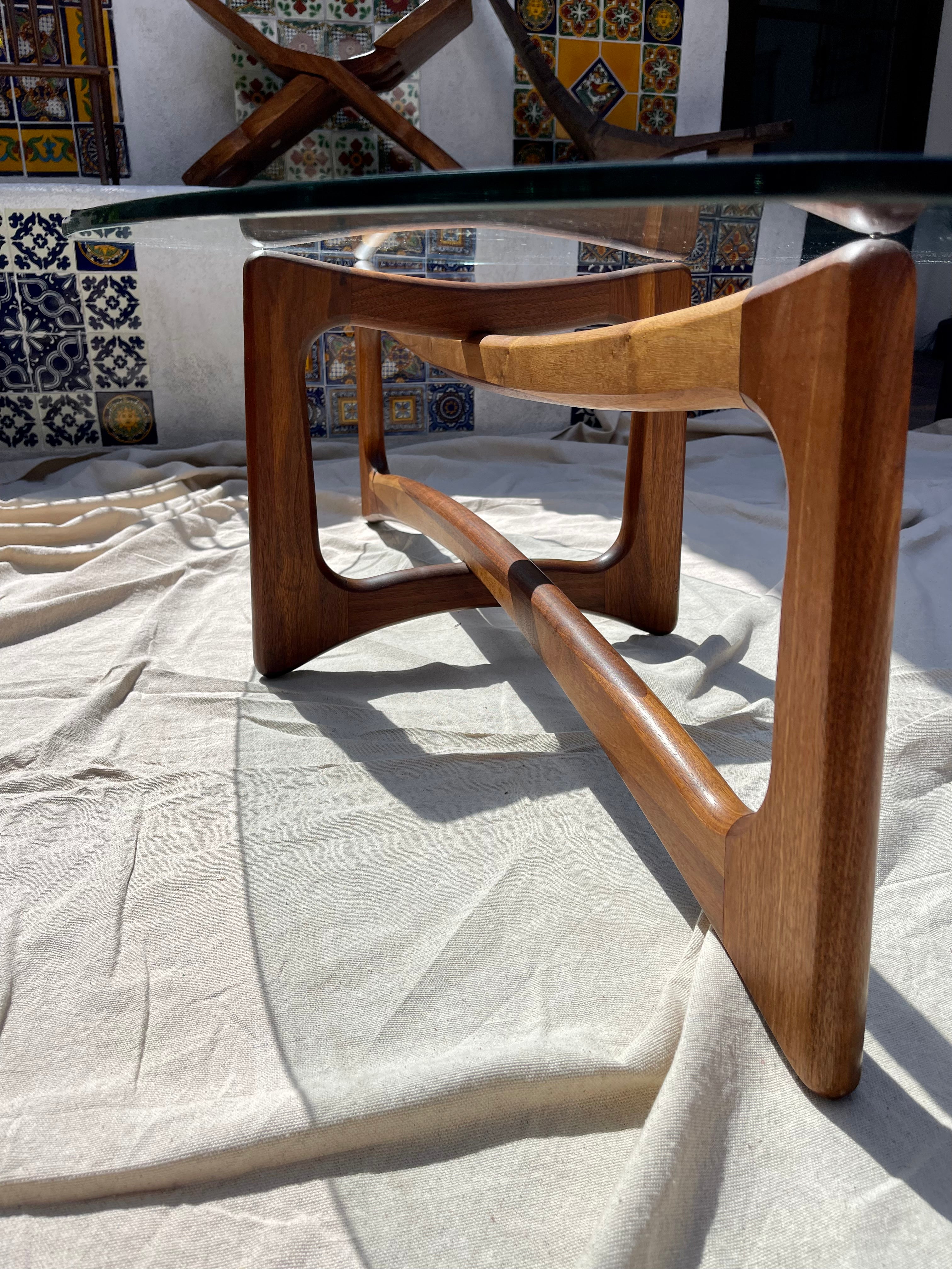 Adrian Pearsall Walnut Ribbon Coffee Table for Craft Associates, 1960s