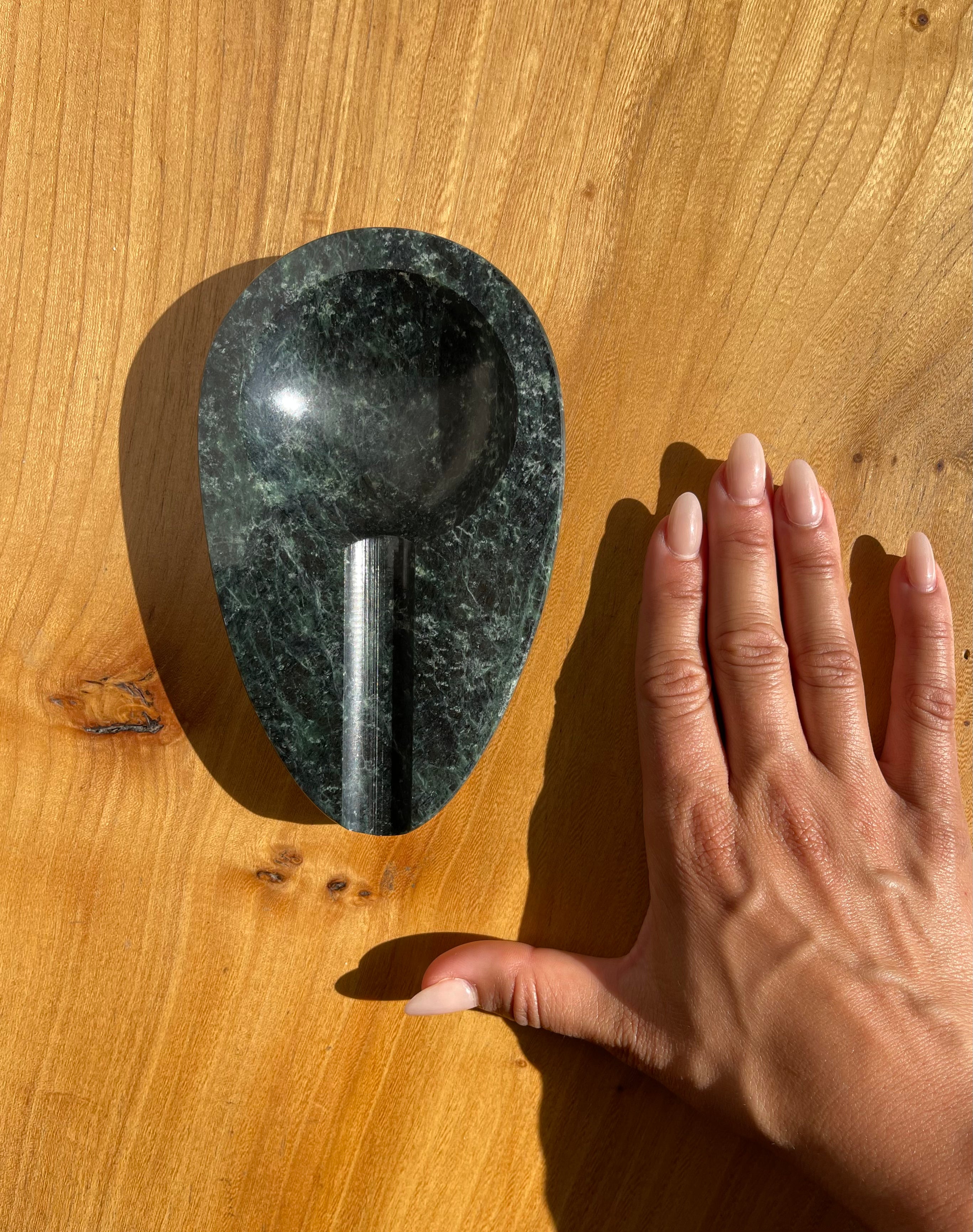 Green Italian Marble Ashtray • Vintage
