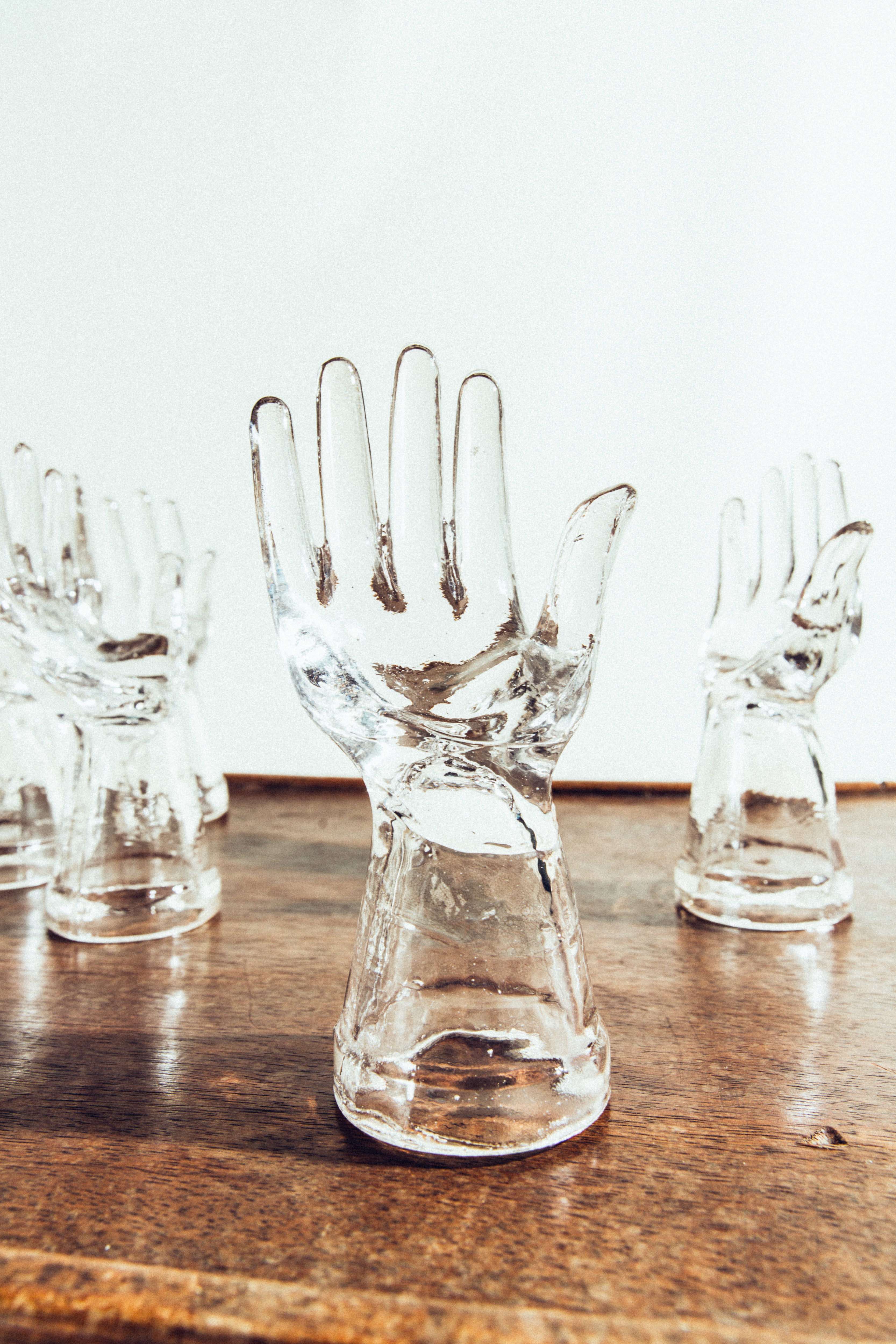 Glass Hand Sculptures⁠ • 2 Remaining • Vintage