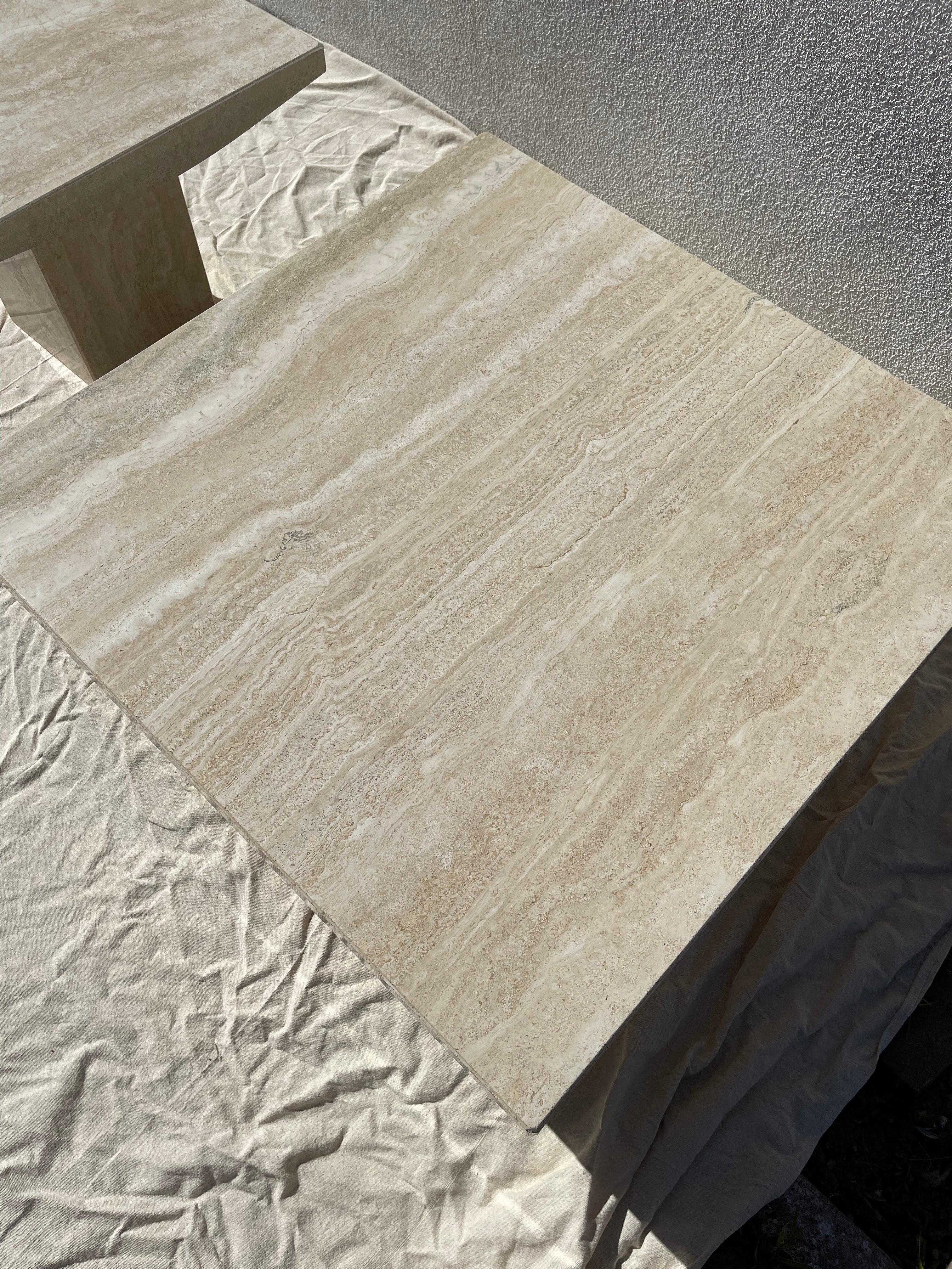 Vintage Italian Travertine Coffee Table