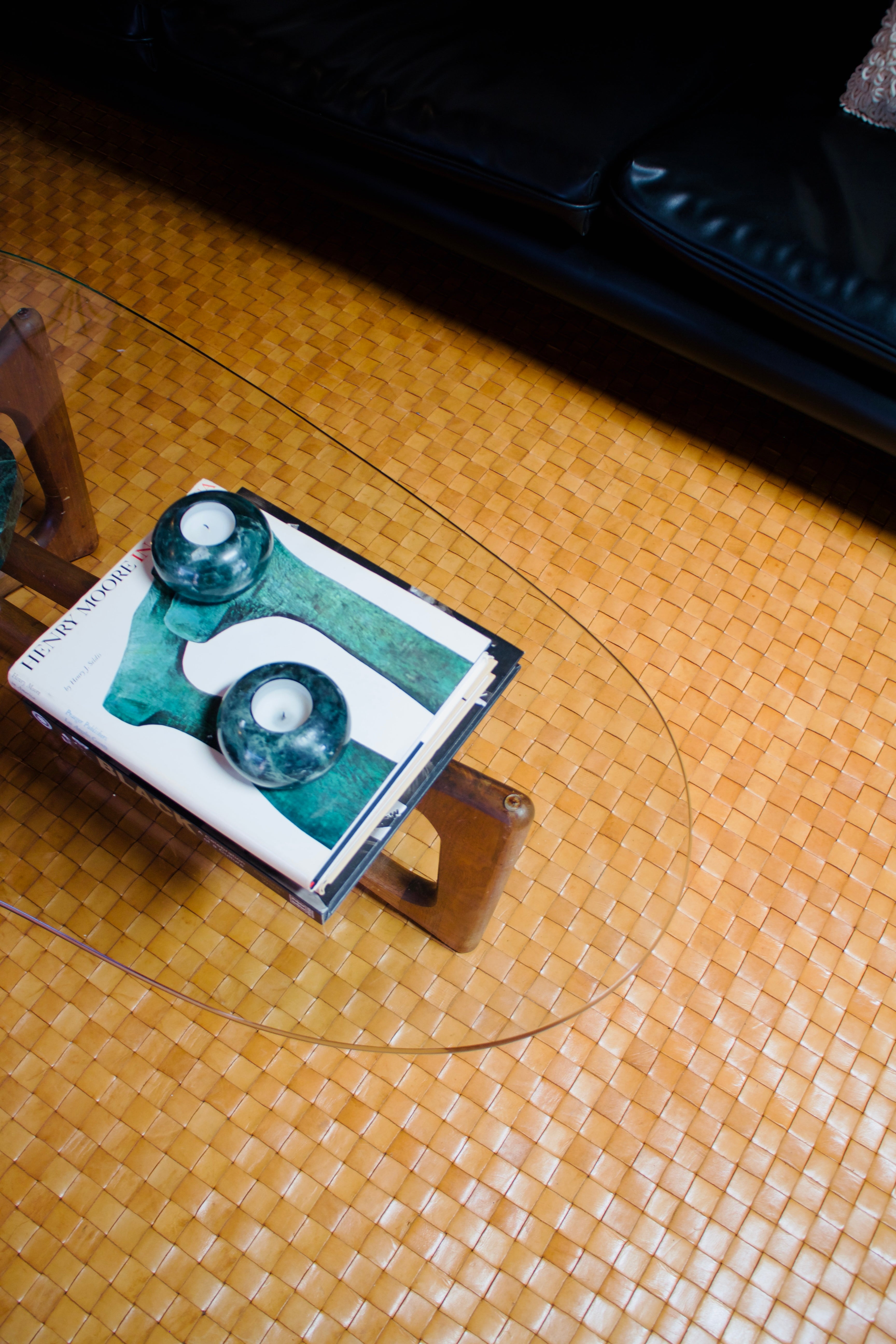 Green Italian Marble Candle Holders (pair) • Vintage