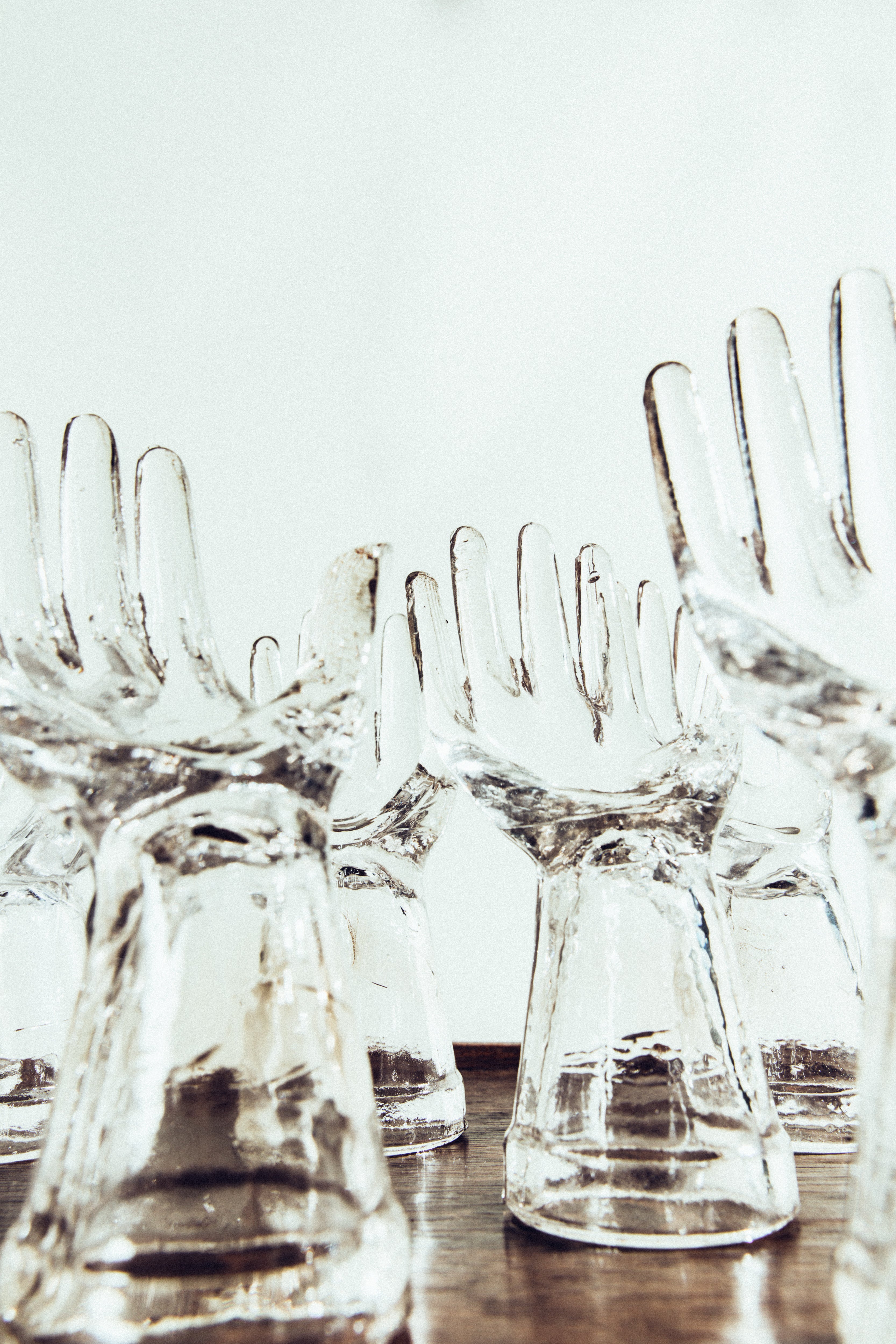 Glass Hand Sculptures⁠ • 2 Remaining • Vintage