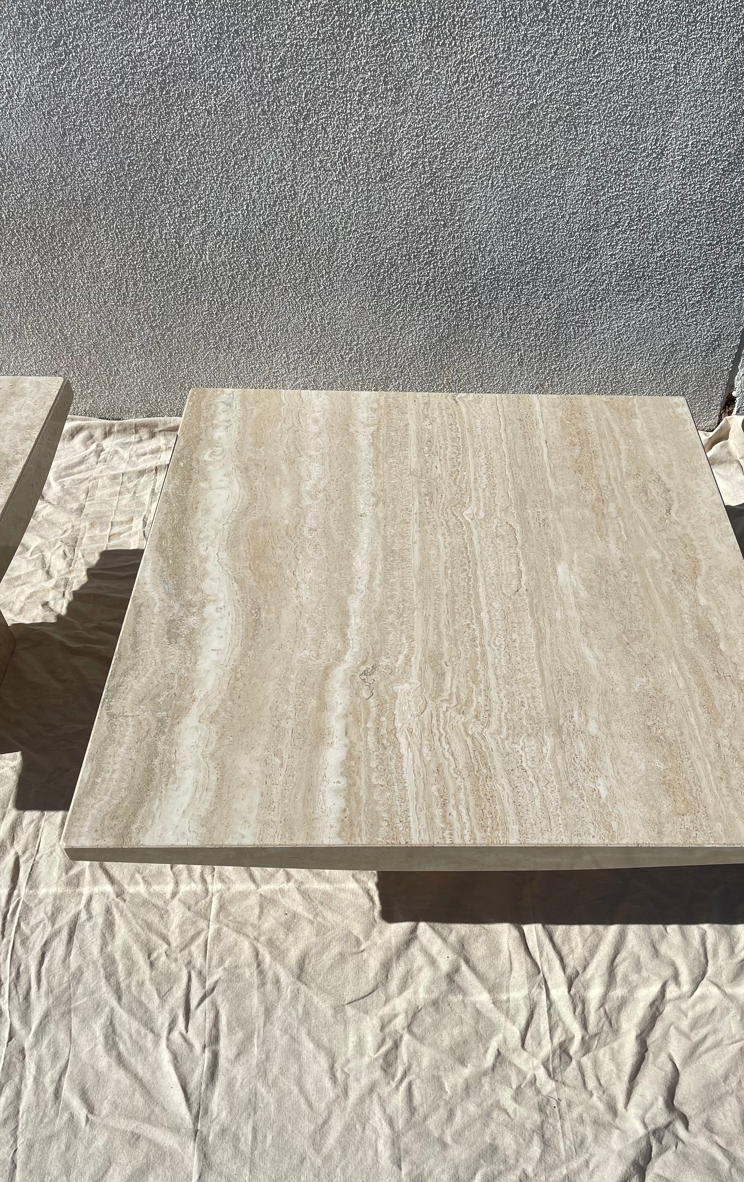 Vintage Italian Travertine Coffee Table