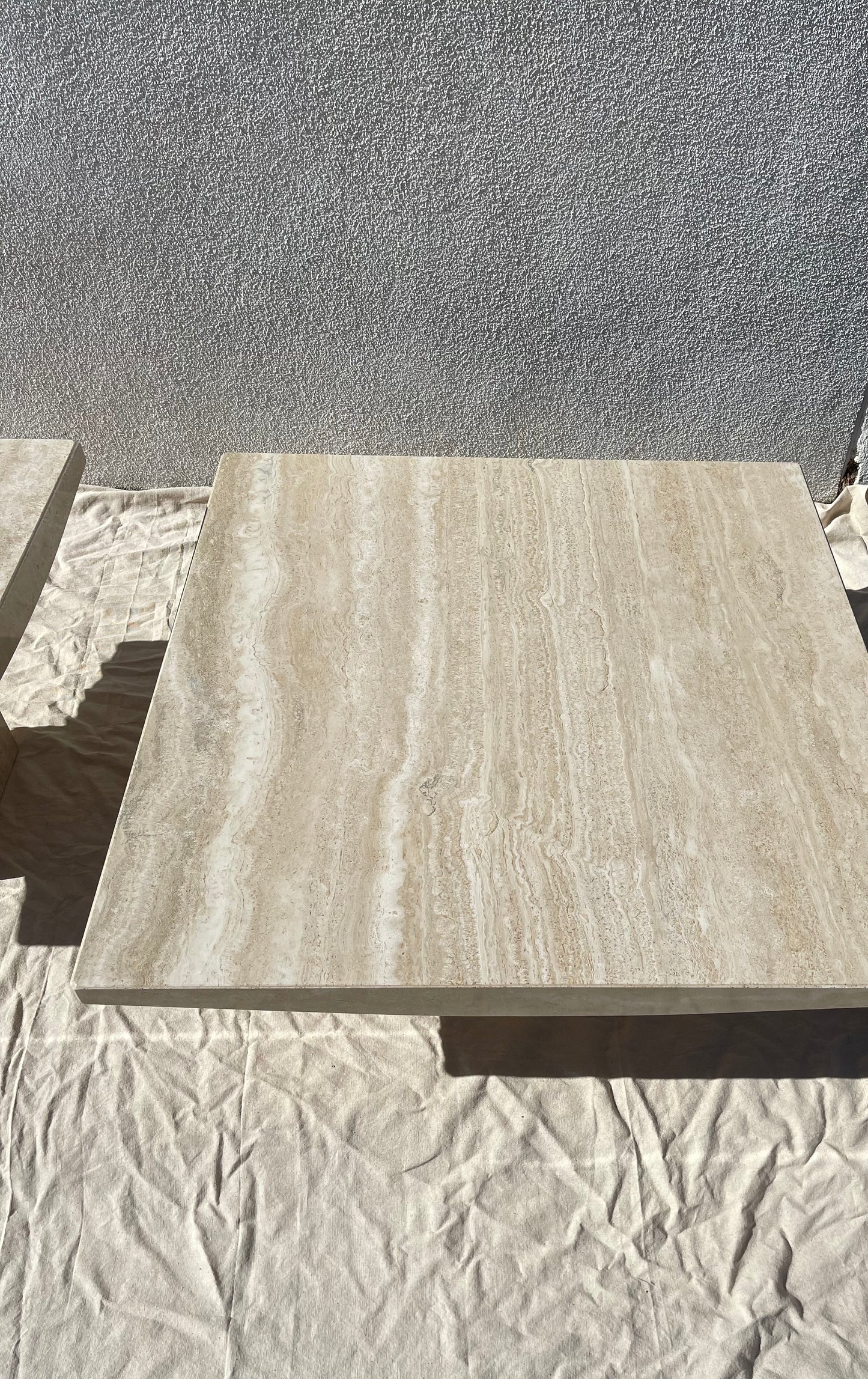 Vintage Italian Travertine Coffee Table