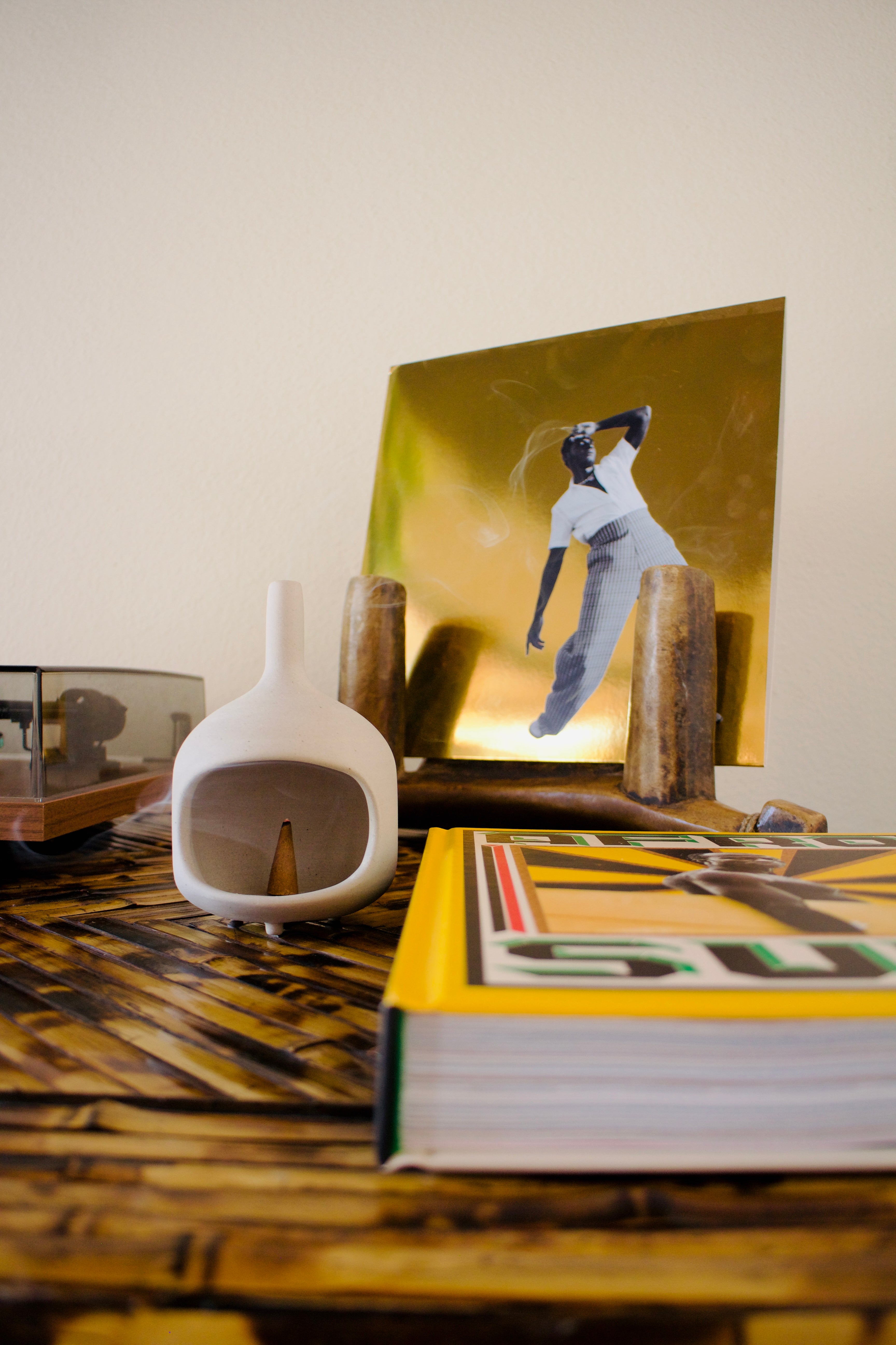 Harrison-Van Horn Split & Burnt Bamboo Vintage Designer Table⁠⁠ c.1976