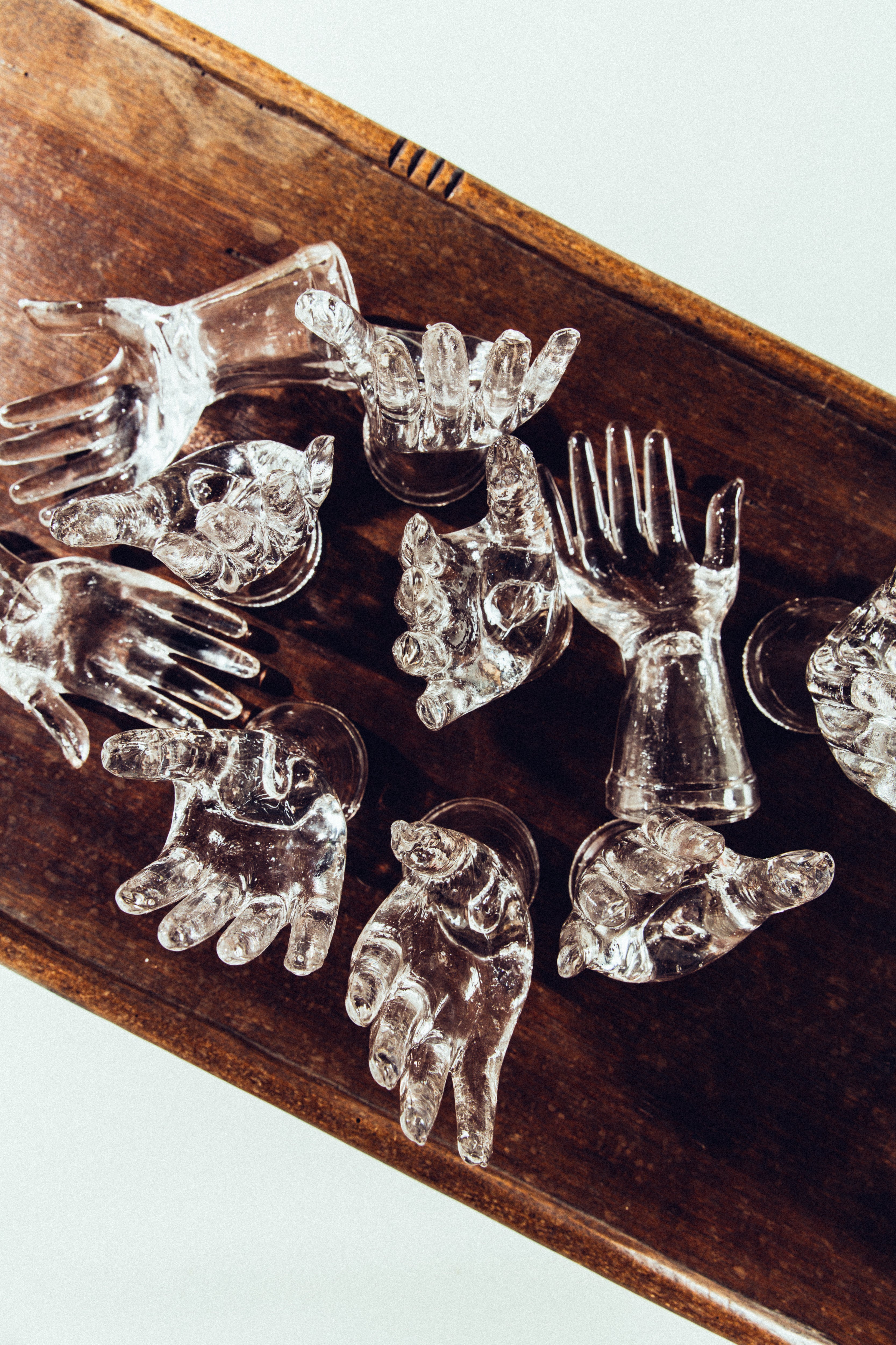 Glass Hand Sculptures⁠ • 2 Remaining • Vintage