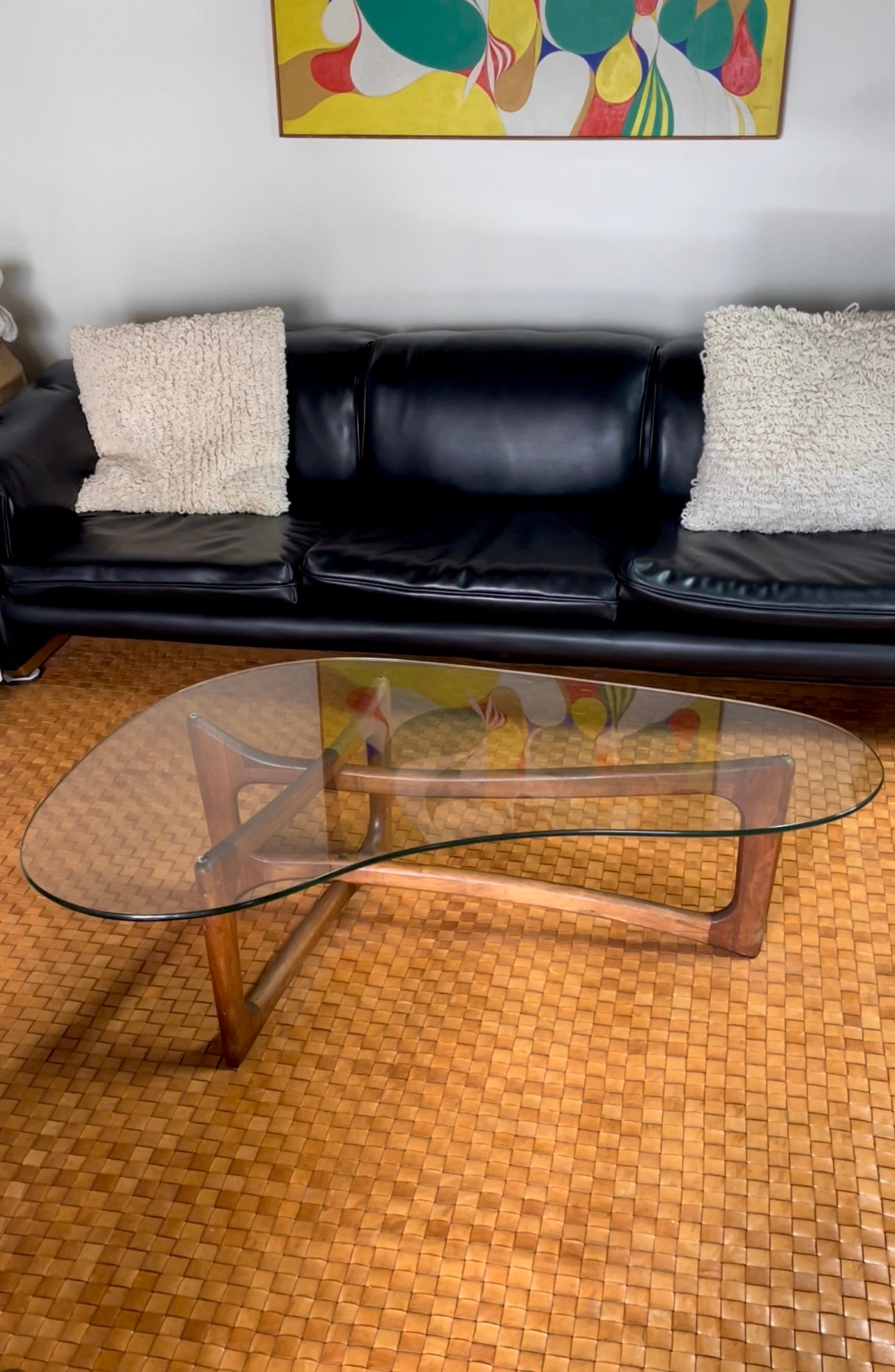 Adrian Pearsall Walnut Boomerang Coffee Table for Craft Associates, 1960s