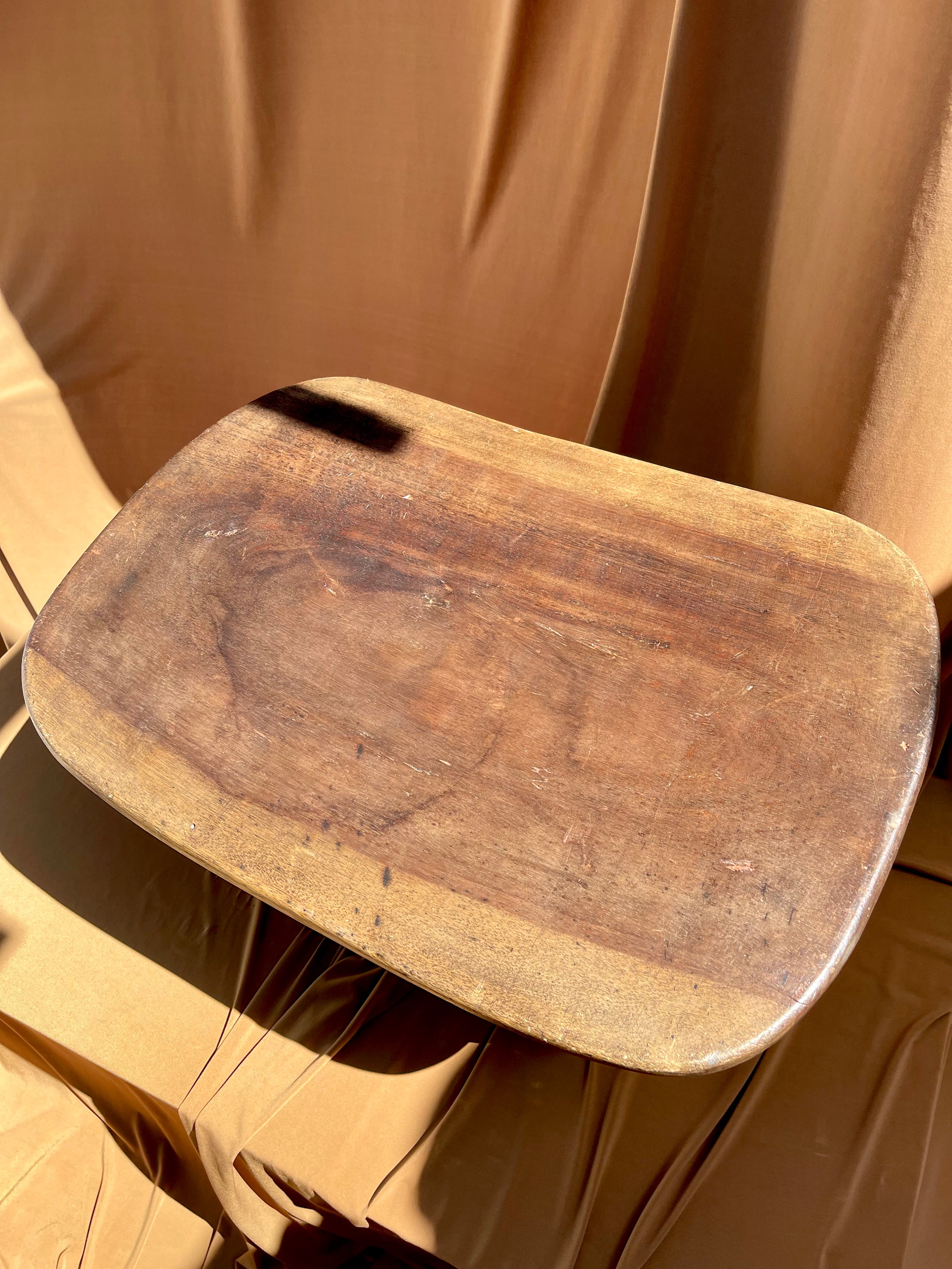 Medium to Large Vintage Senufo Stool/End Table from the Ivory Coast • 06