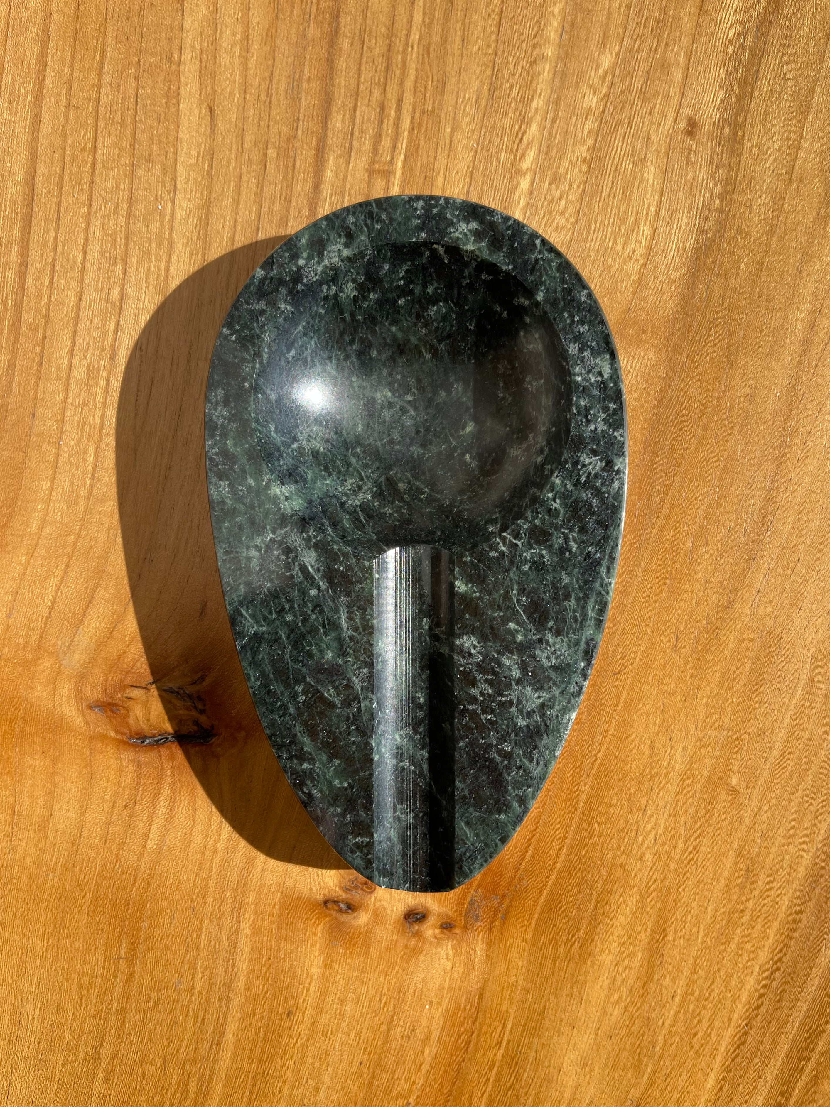 Green Italian Marble Ashtray • Vintage