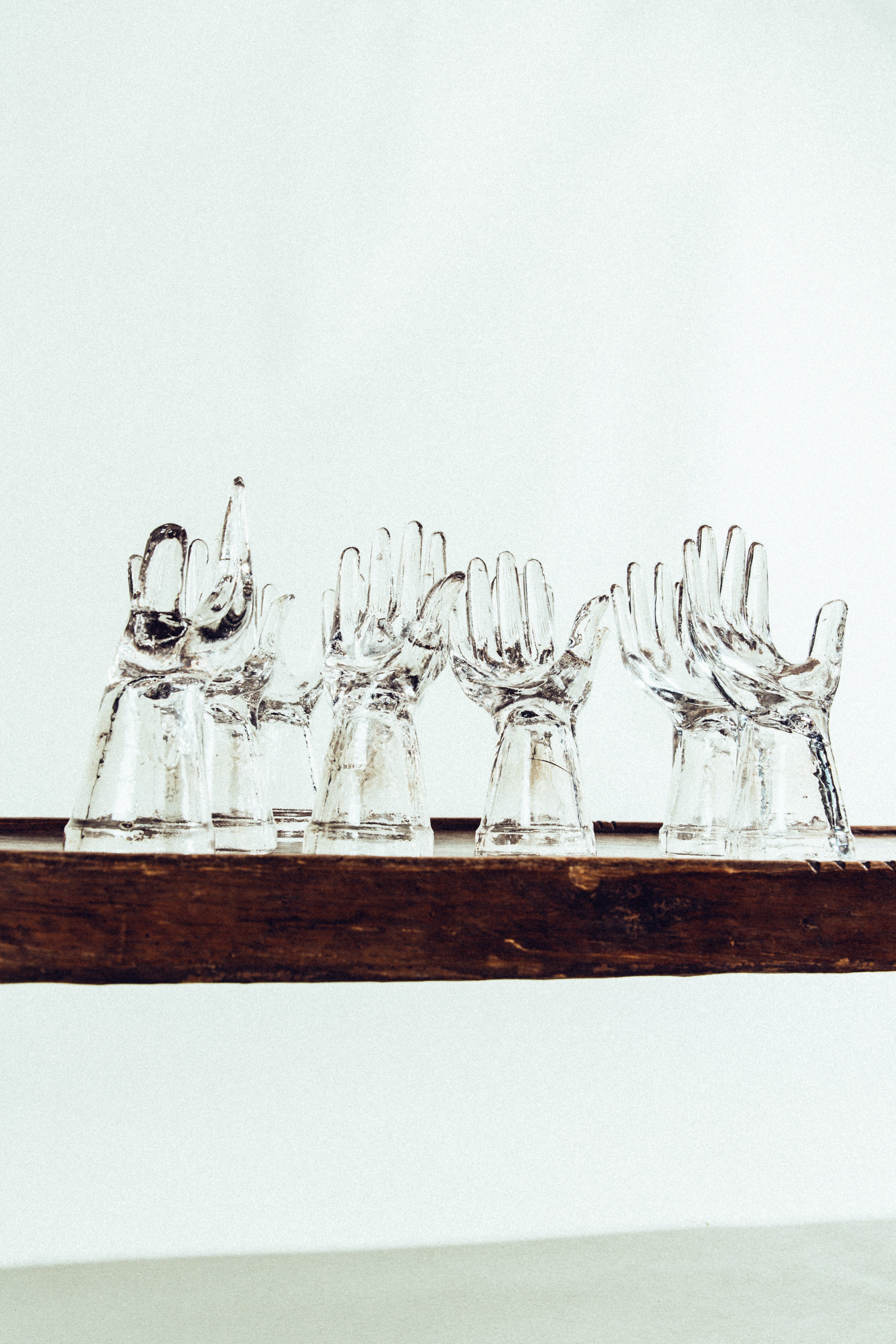 Glass Hand Sculptures⁠ • 2 Remaining • Vintage