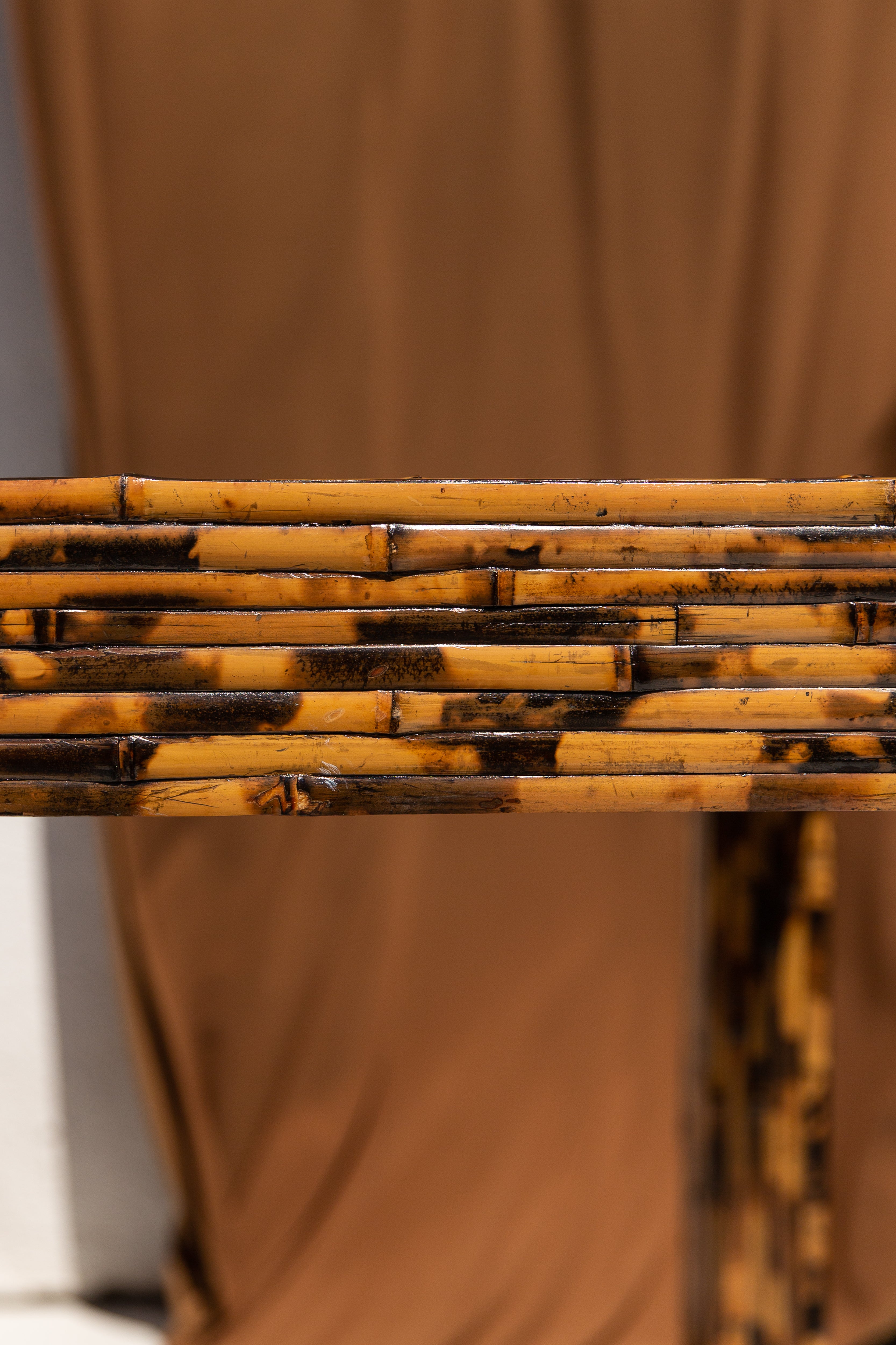 Harrison-Van Horn Split & Burnt Bamboo Vintage Designer Table⁠⁠ c.1976