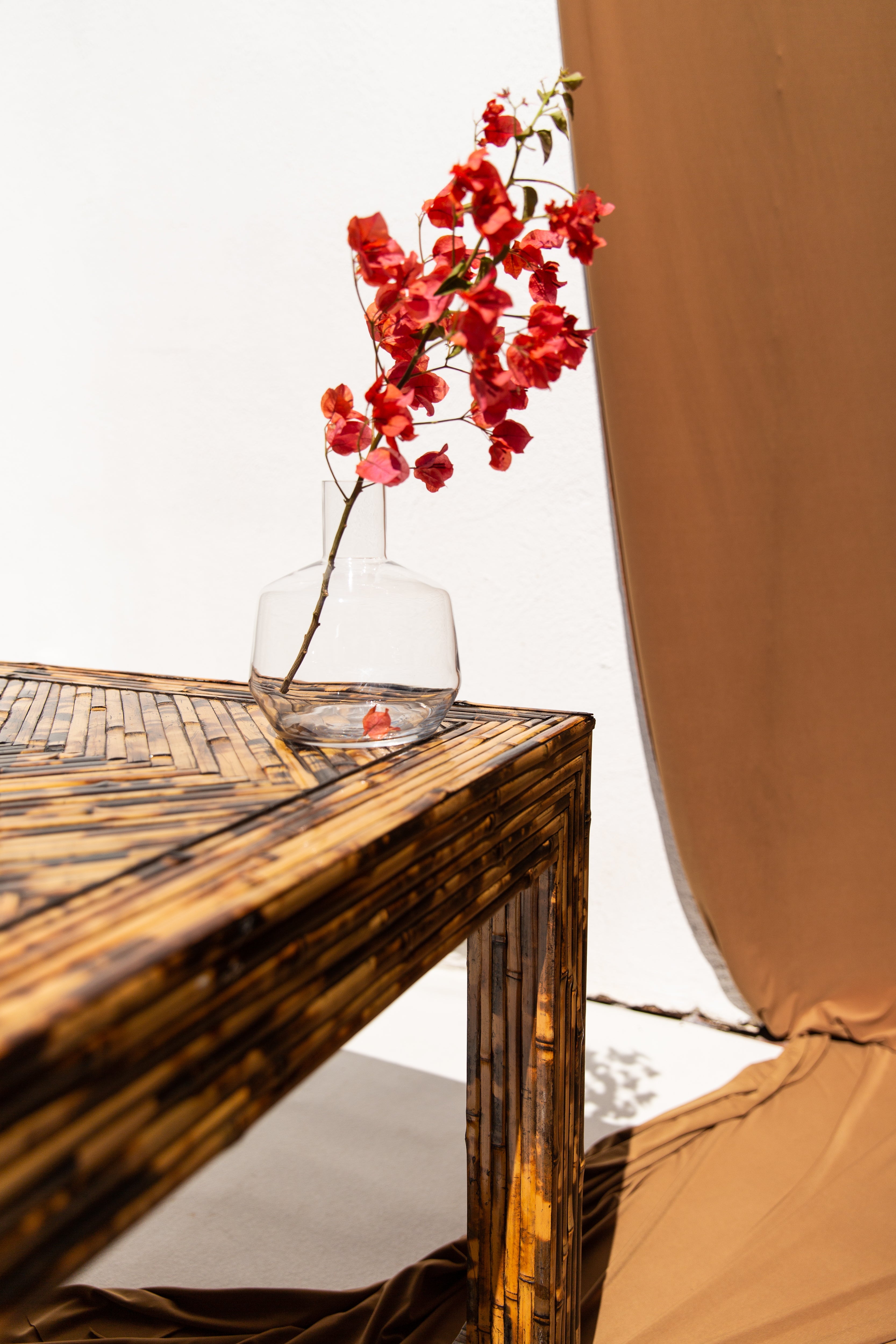 Harrison-Van Horn Split & Burnt Bamboo Vintage Designer Table⁠⁠ c.1976