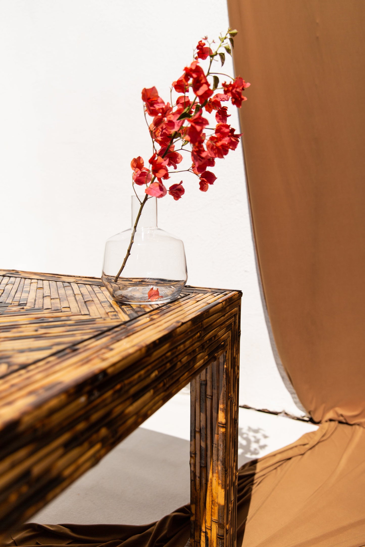 Harrison-Van Horn Split & Burnt Bamboo Vintage Designer Table⁠⁠ c.1976