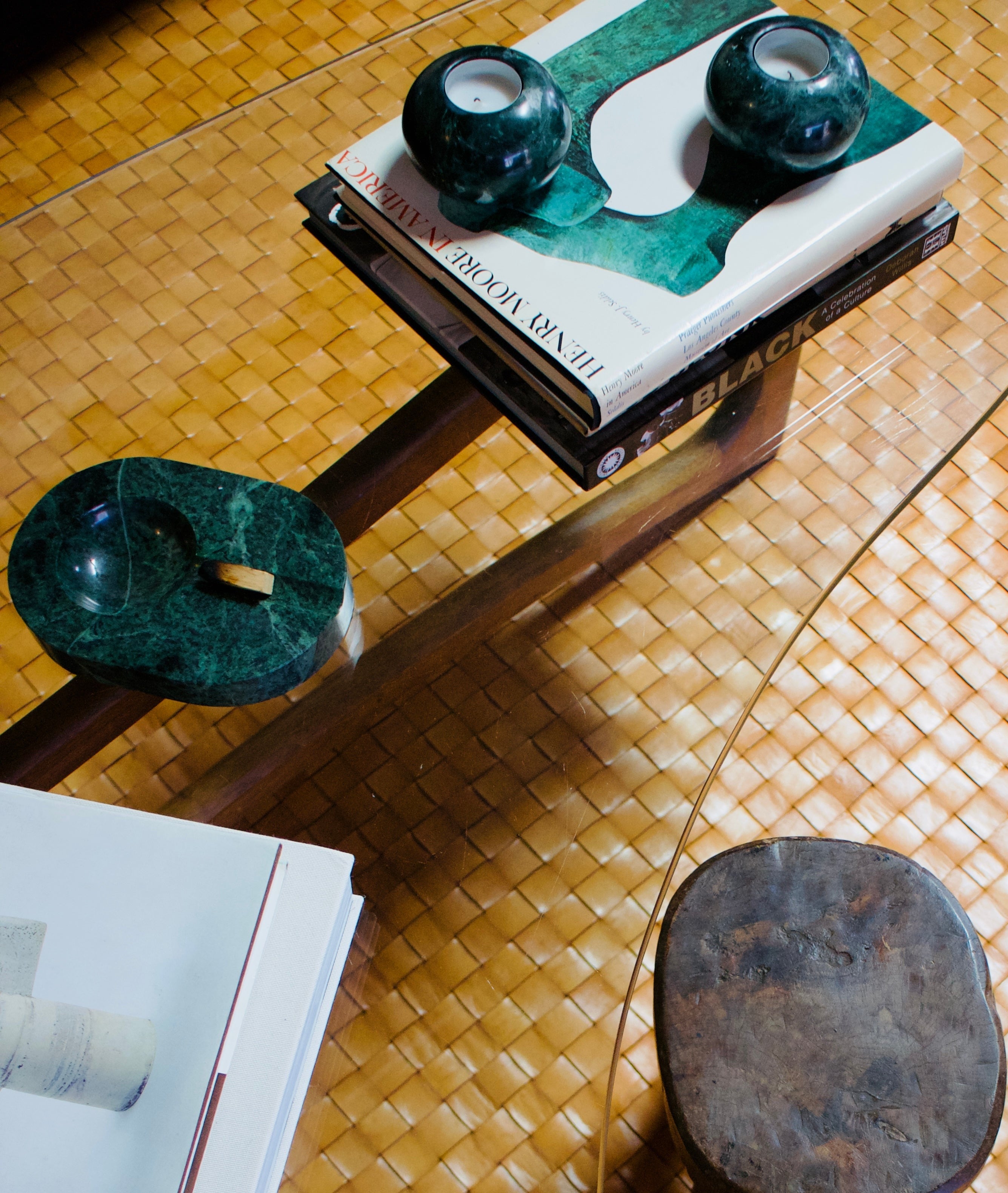 Green Italian Marble Ashtray • Vintage