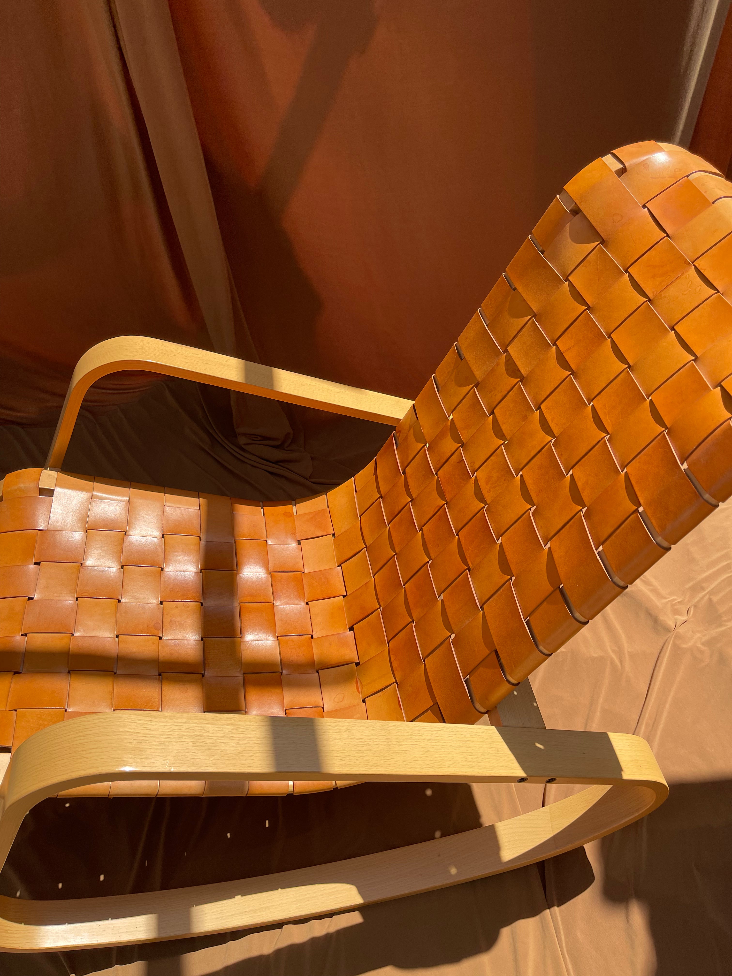 Luigi Crassevig ‘Dondolo’ Rocking Chair for Crassevig 1970, Bentwood & Woven Leather