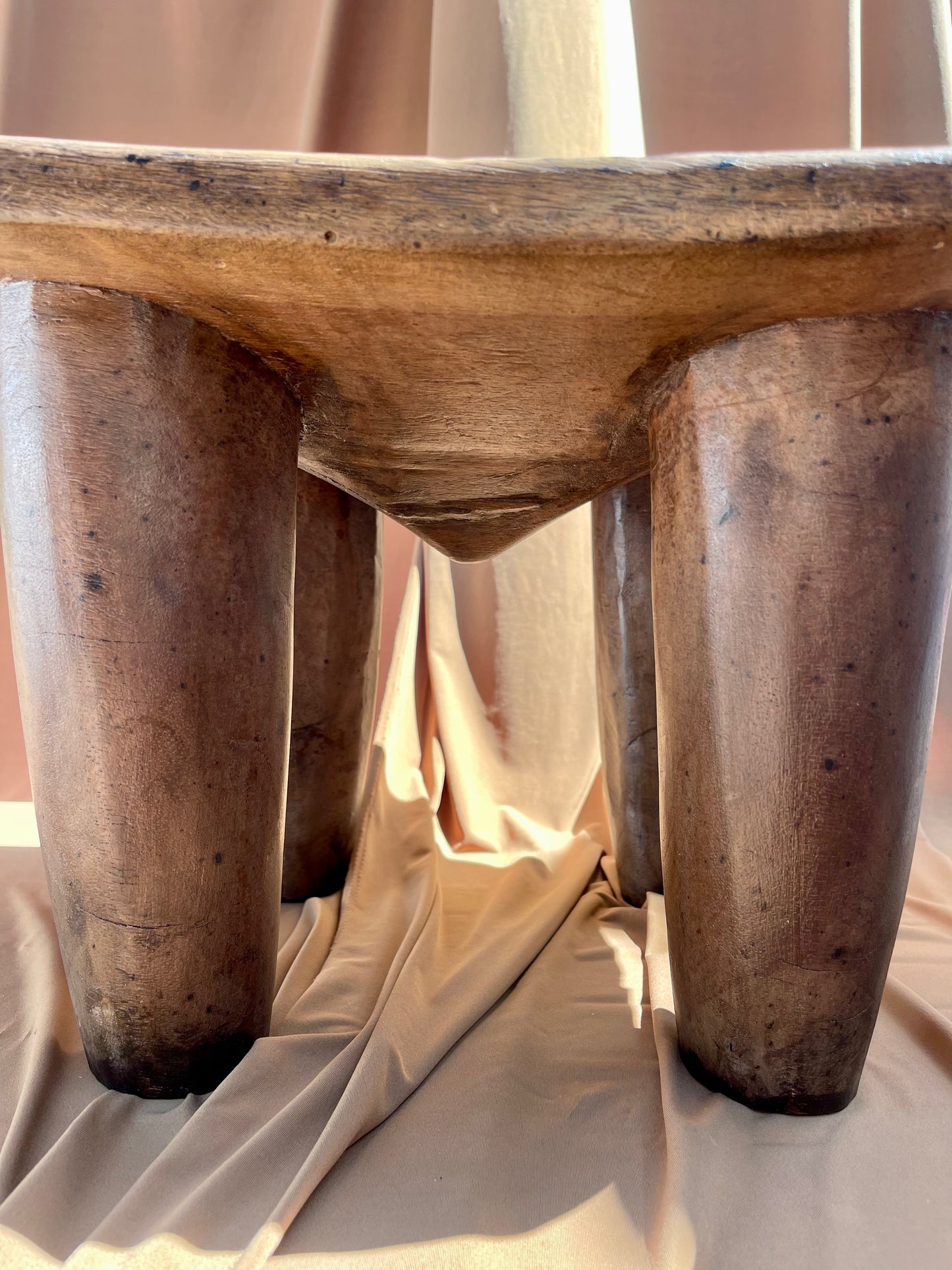Medium to Large Vintage Senufo Stool/End Table from the Ivory Coast • 06