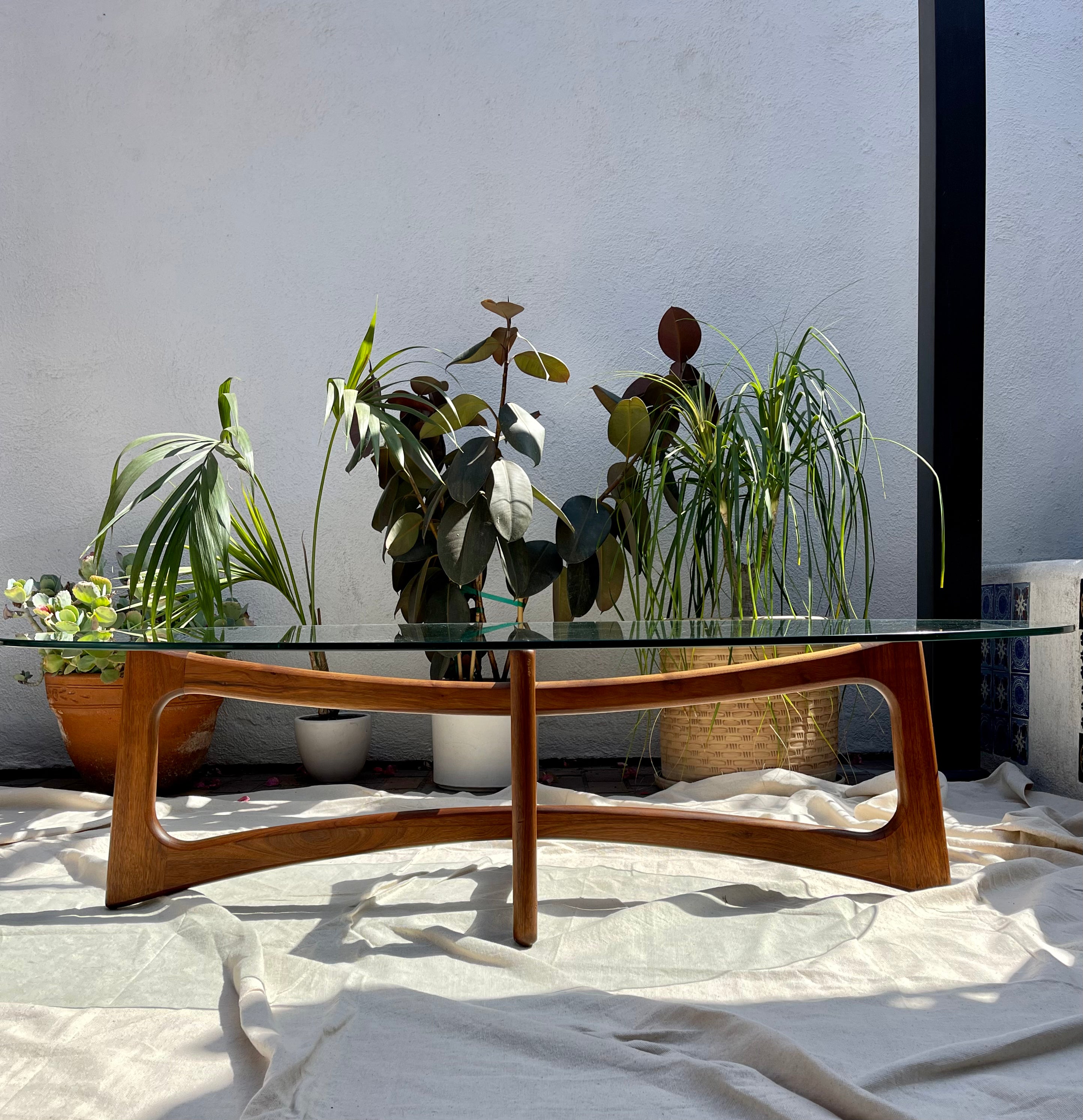 Adrian Pearsall Walnut Ribbon Coffee Table for Craft Associates, 1960s