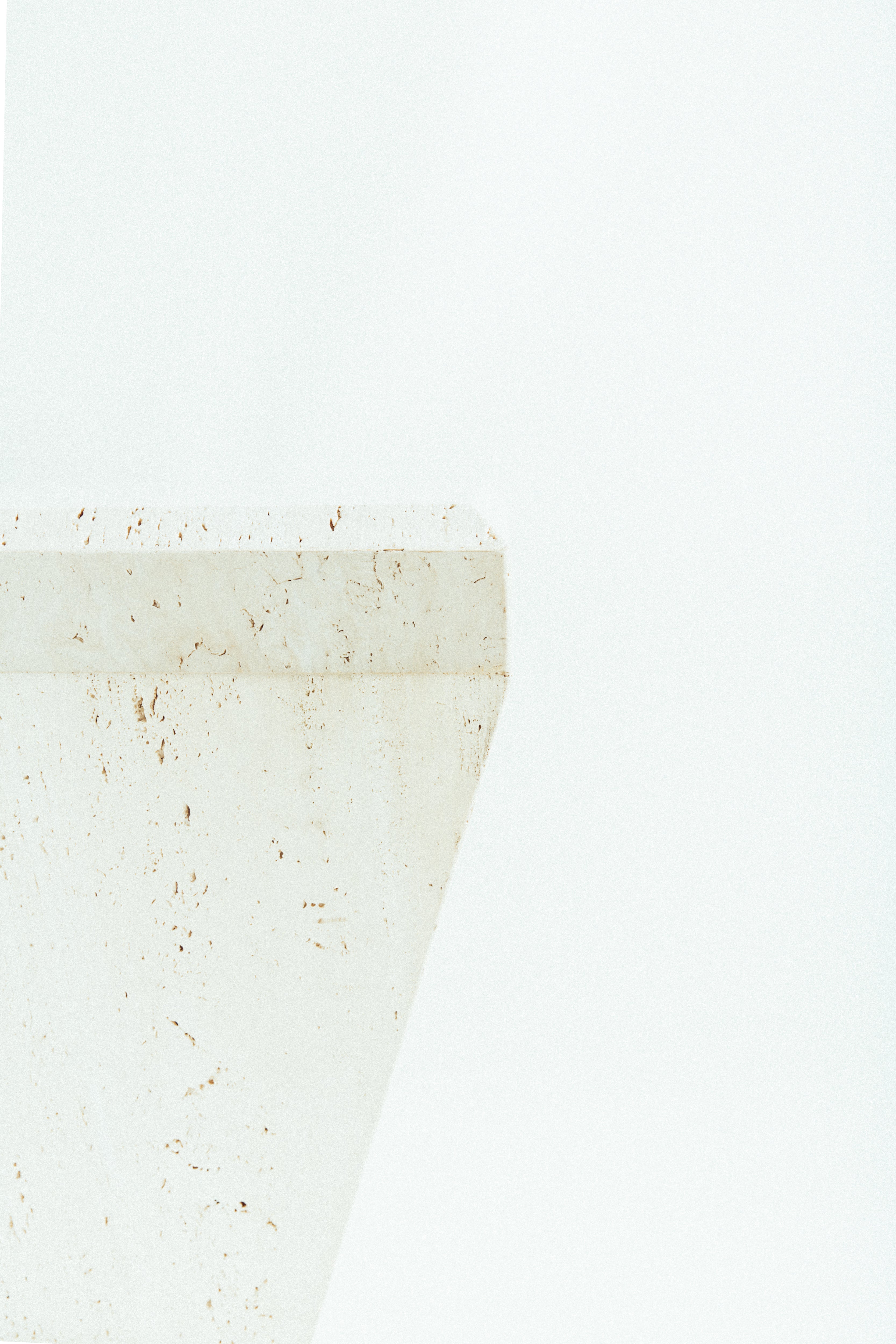 Travertine Sculptural Diamond/Pedestal⁠ ⁠• Italian ⁠• Vintage