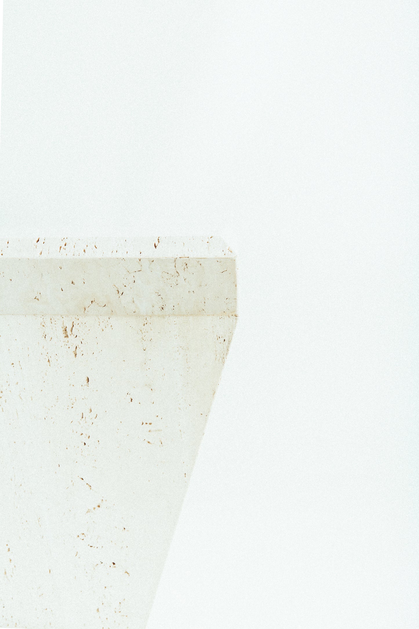 Travertine Sculptural Diamond/Pedestal⁠ ⁠• Italian ⁠• Vintage