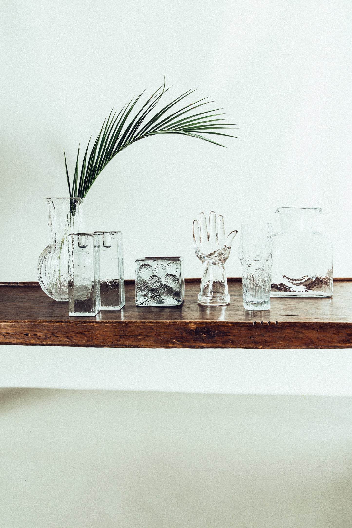 Etched Sculptural Glass Vase SMALL • Vintage