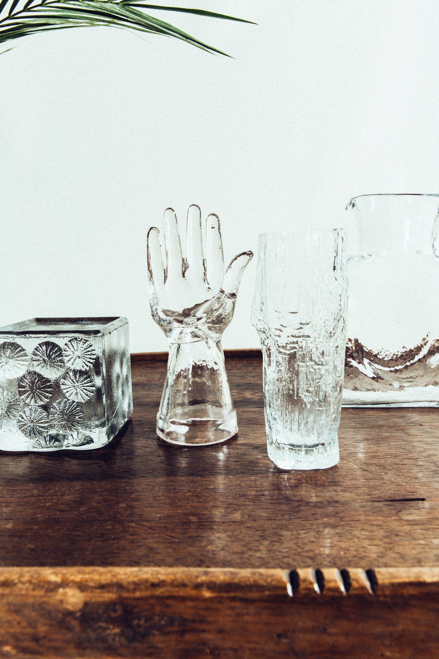 Etched Sculptural Glass Vase SMALL • Vintage